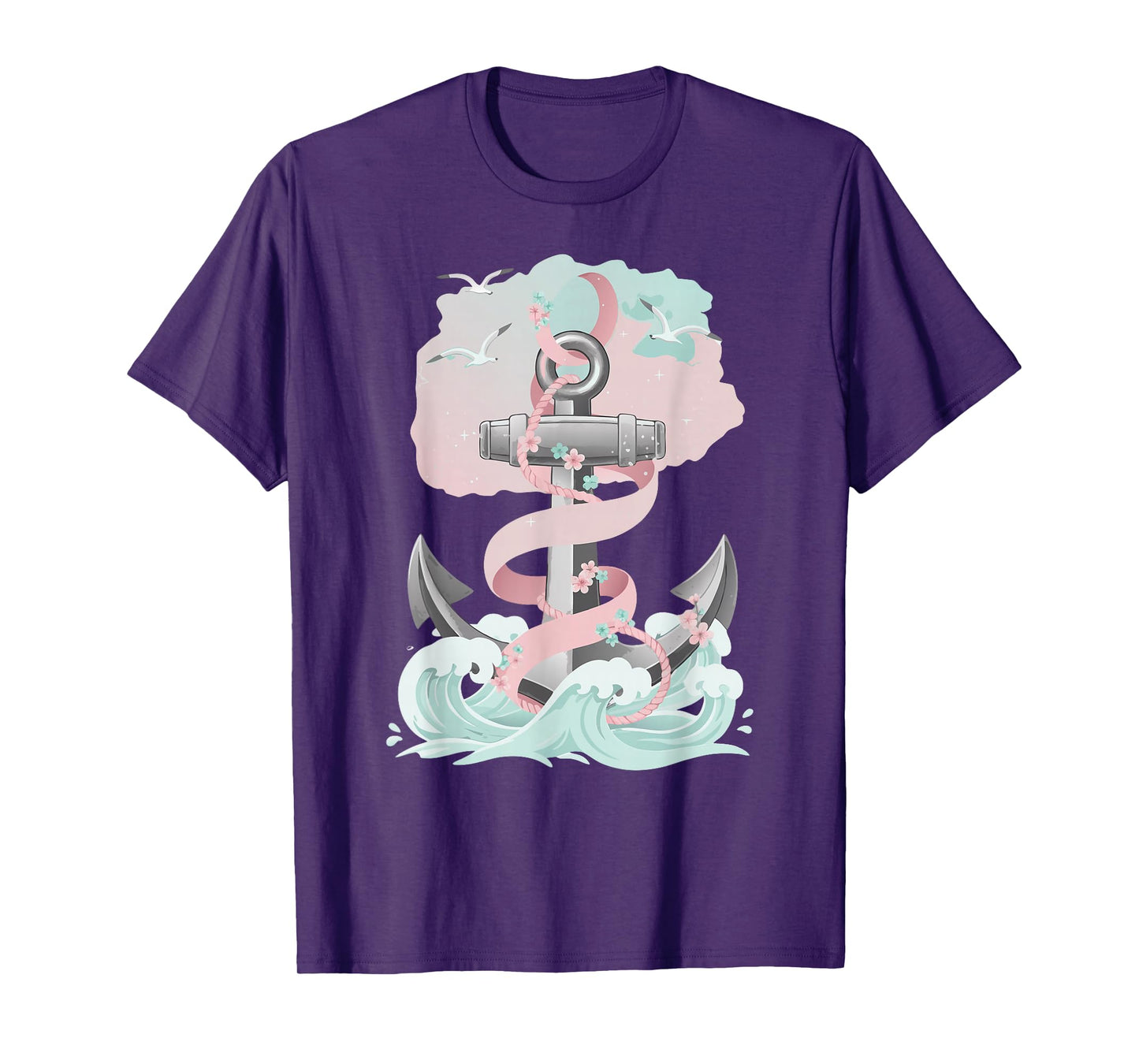 Hope Anchors The Soul Nautical Faith Quote Anchor Art T-Shirt