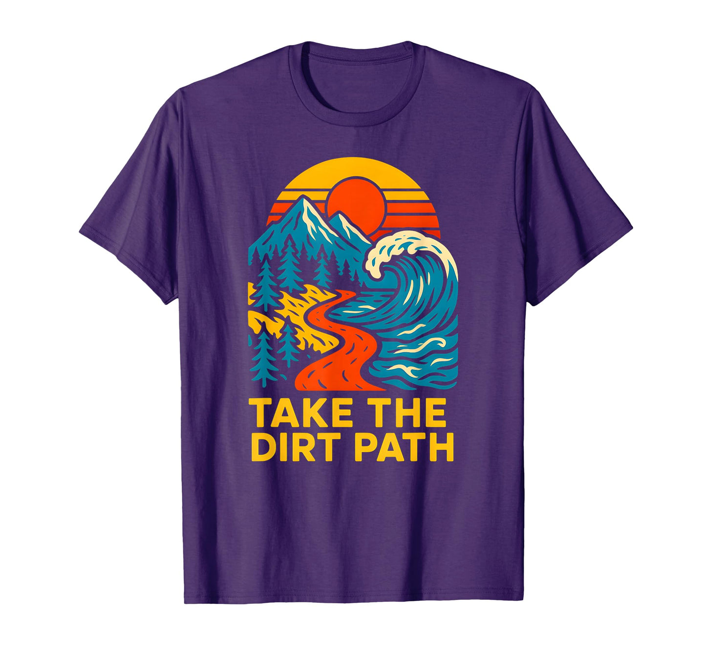 Outdoors Take The Dirt Path Vintage Mens Christian Faith T-Shirt