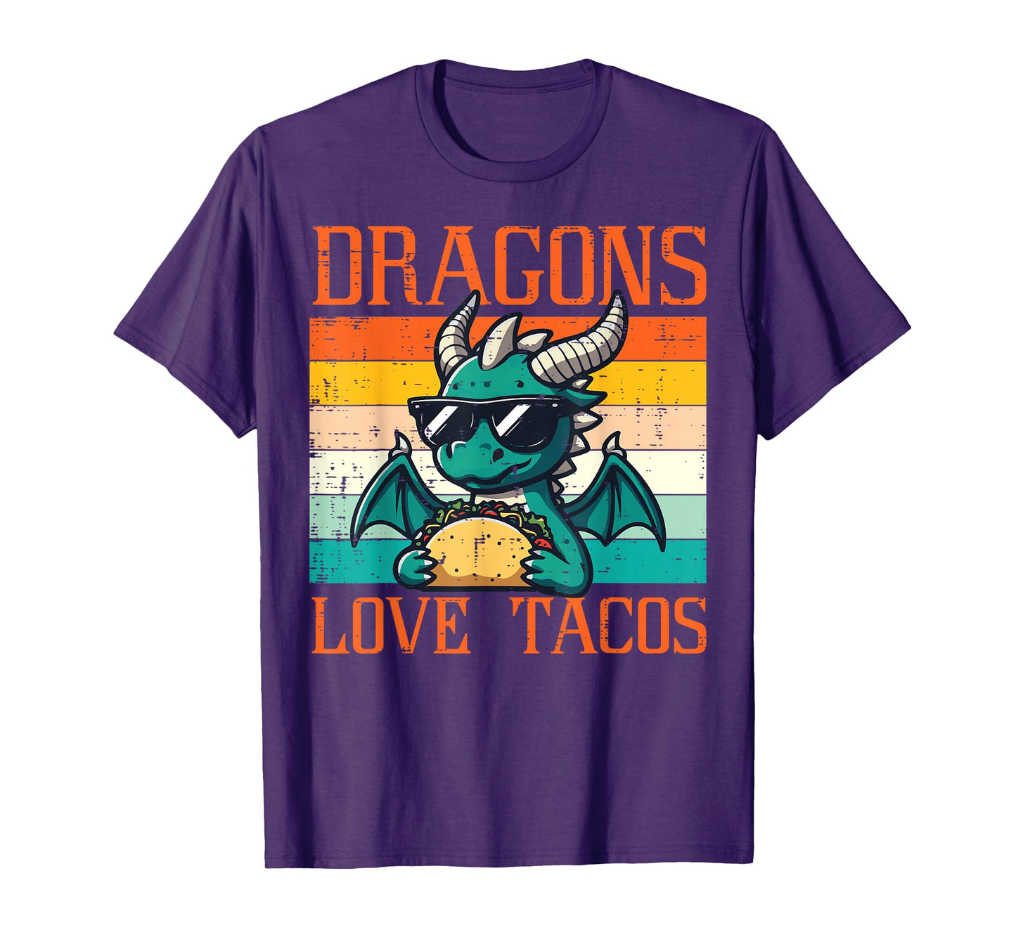 Dragons Love Tacos Funny Mexican Food Fiesta Men Women Kids T-Shirt