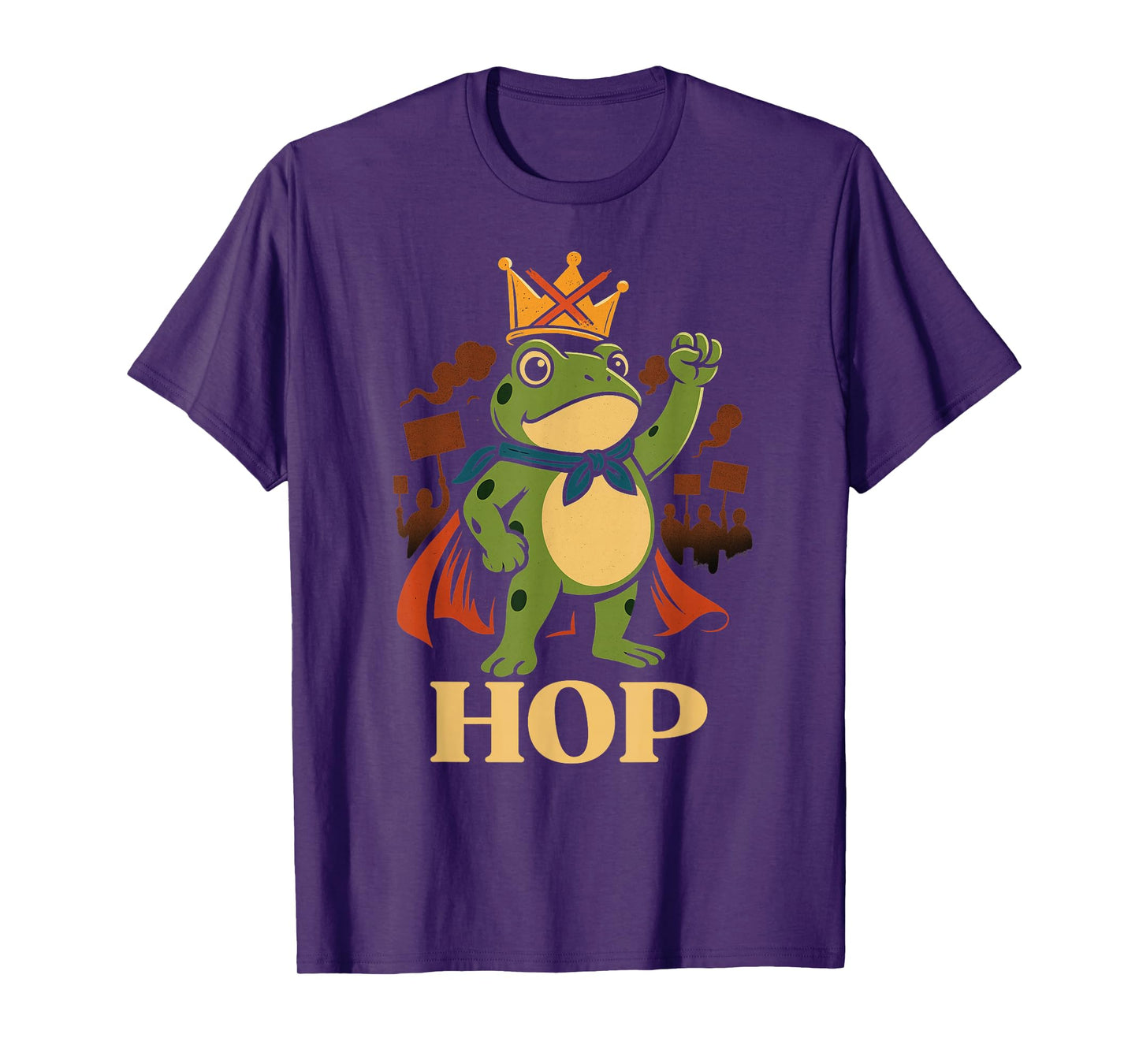 Funny Portland Frog Hop Protest Resist Frog No Kings Toad T-Shirt