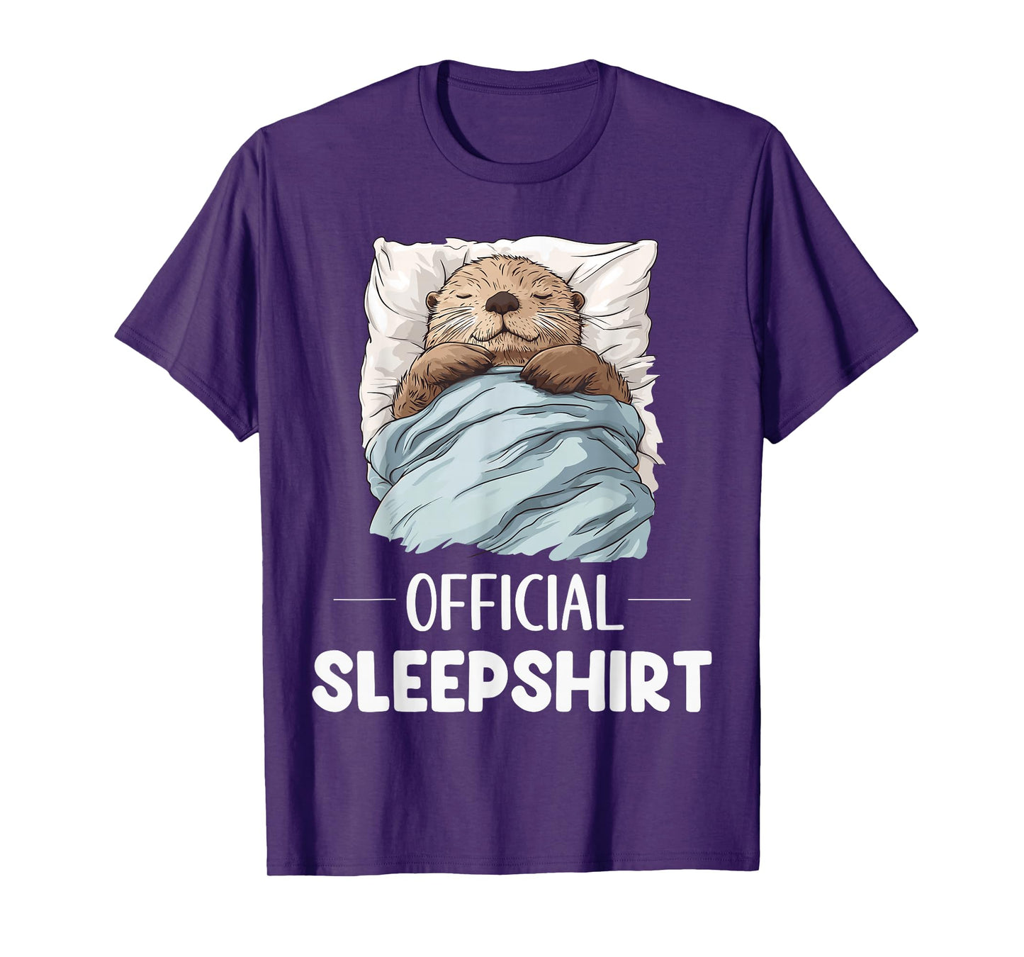 Official Sleepshirt Sleeping Sea Otter Animal Lovers Pajama T-Shirt