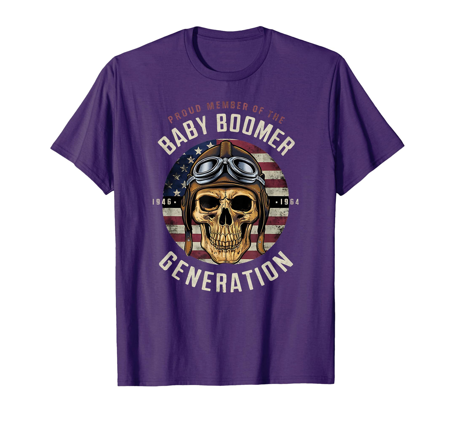 Baby Boomer Skull Patriotic T-Shirt Gifts 1946-1964 T-Shirt