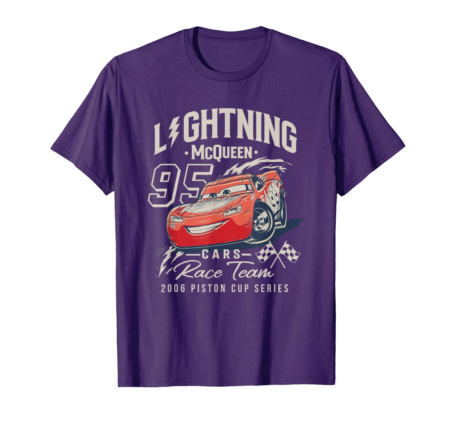 Disney Pixar Cars Lightning McQueen 2006 Race Team T-Shirt