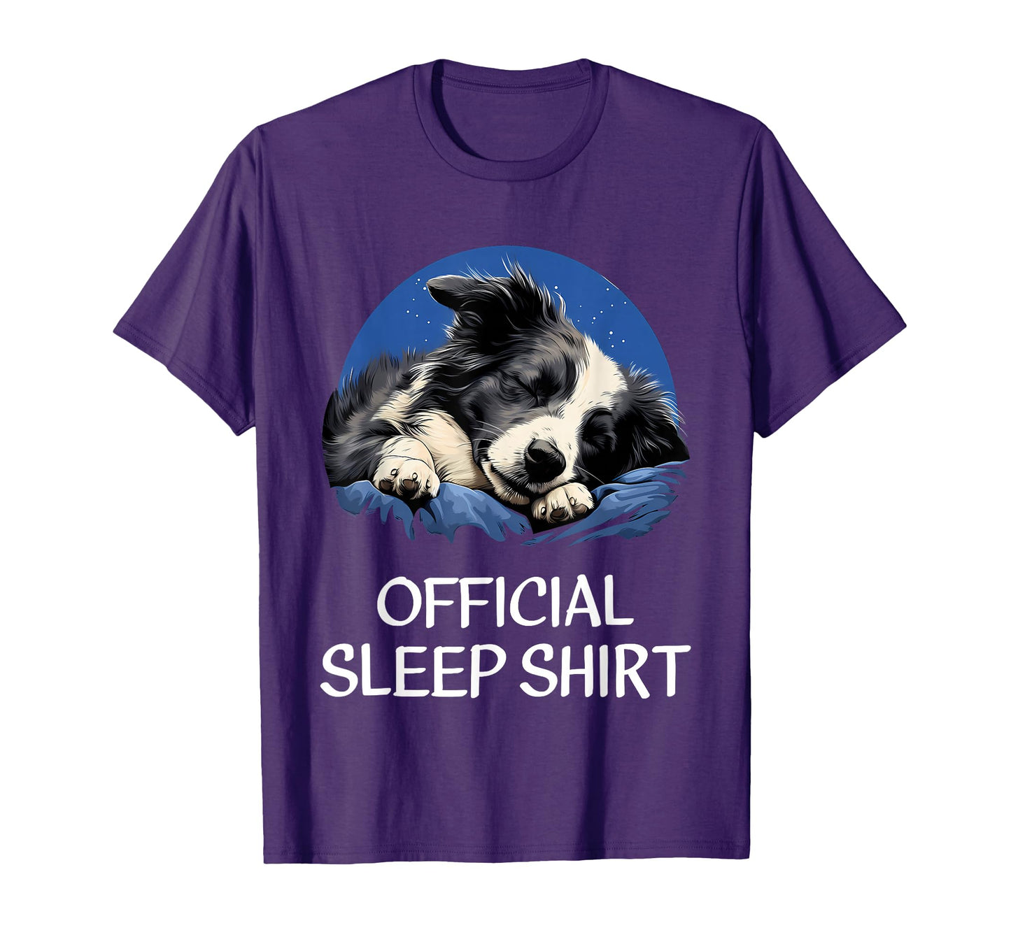 Official Sleep Shirt Border Collie Nightshirt Pajama T-Shirt