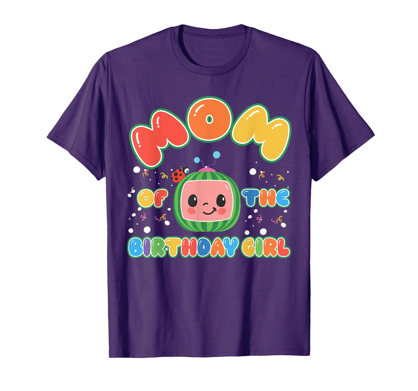 Dad And Mom Of The Birthday Girl Melon Family Matching Funny T-Shirt