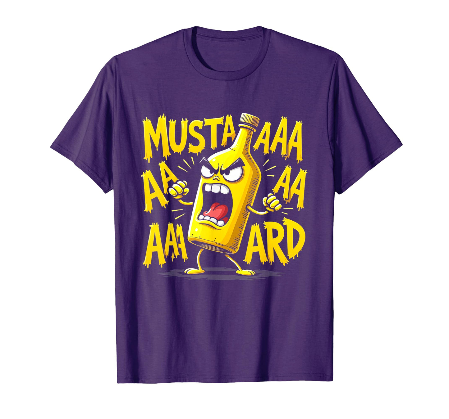 Mustard Bottle Scream Funny Condiment Rap Humor T-Shirt