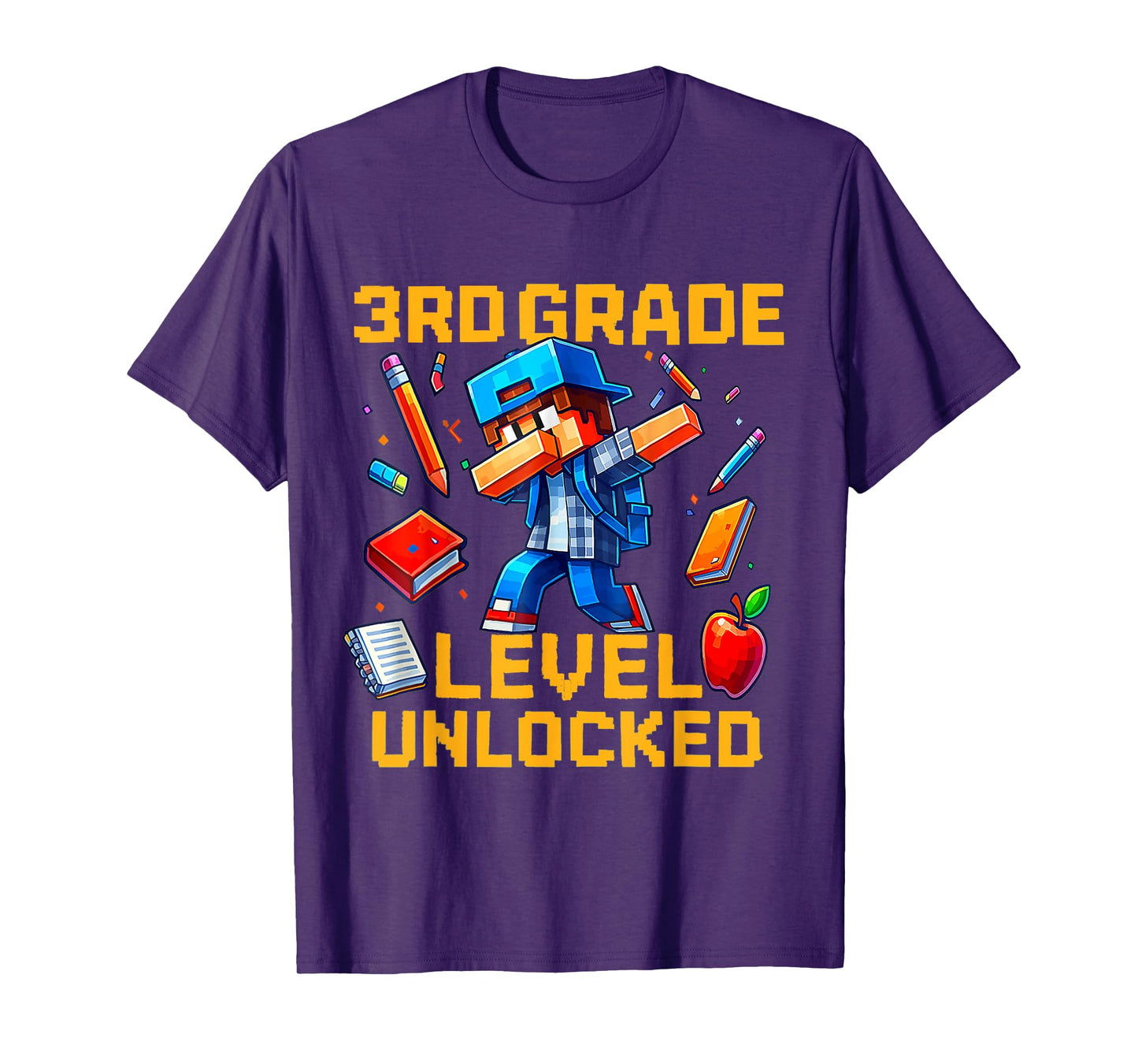 3rd Grade Level Unlocked Dabbing Boys Gamer Back to School T-Shirt