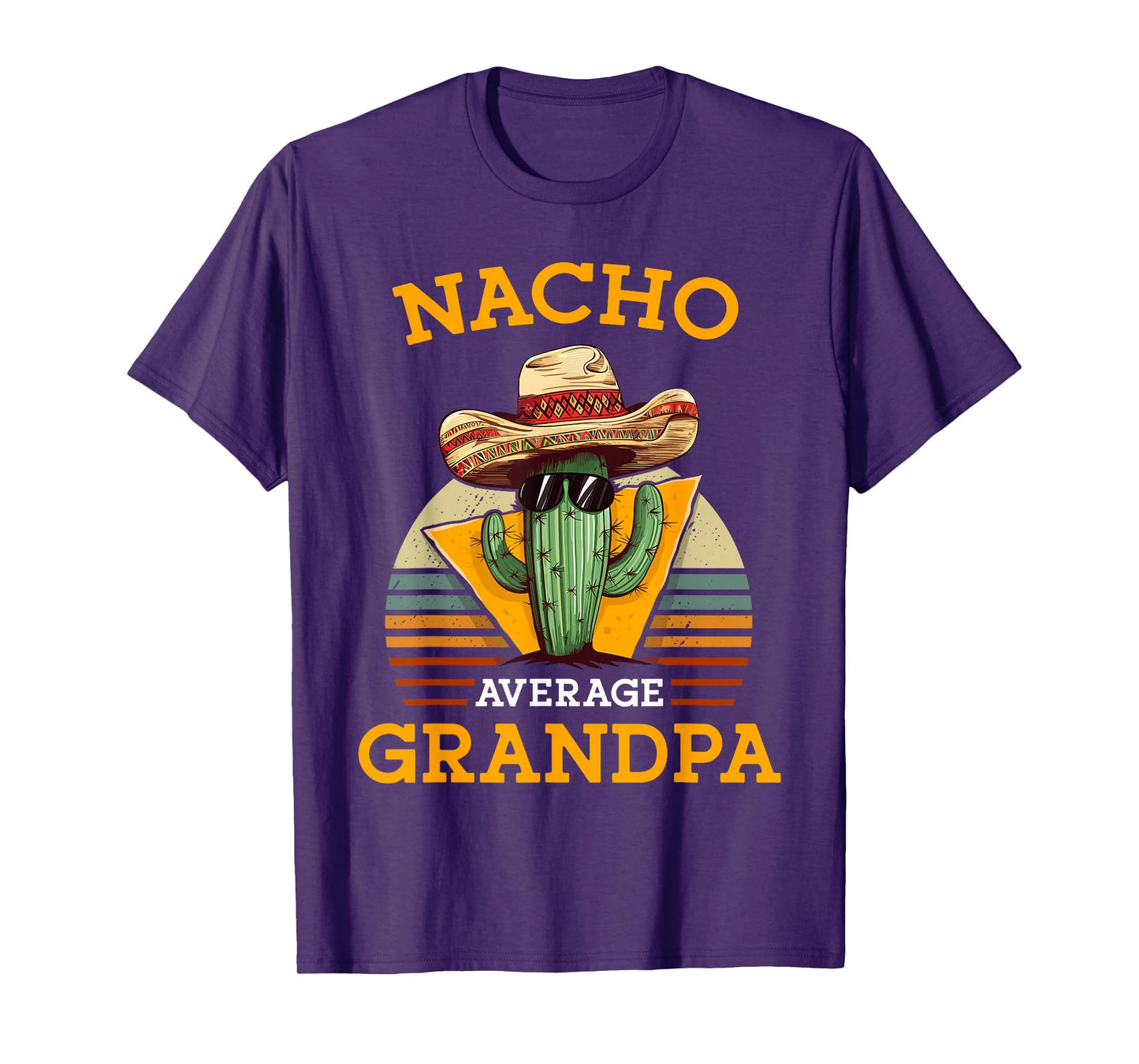 Nacho Average Grandpa Funny Mexican Papa Retro Cinco De Mayo T-Shirt
