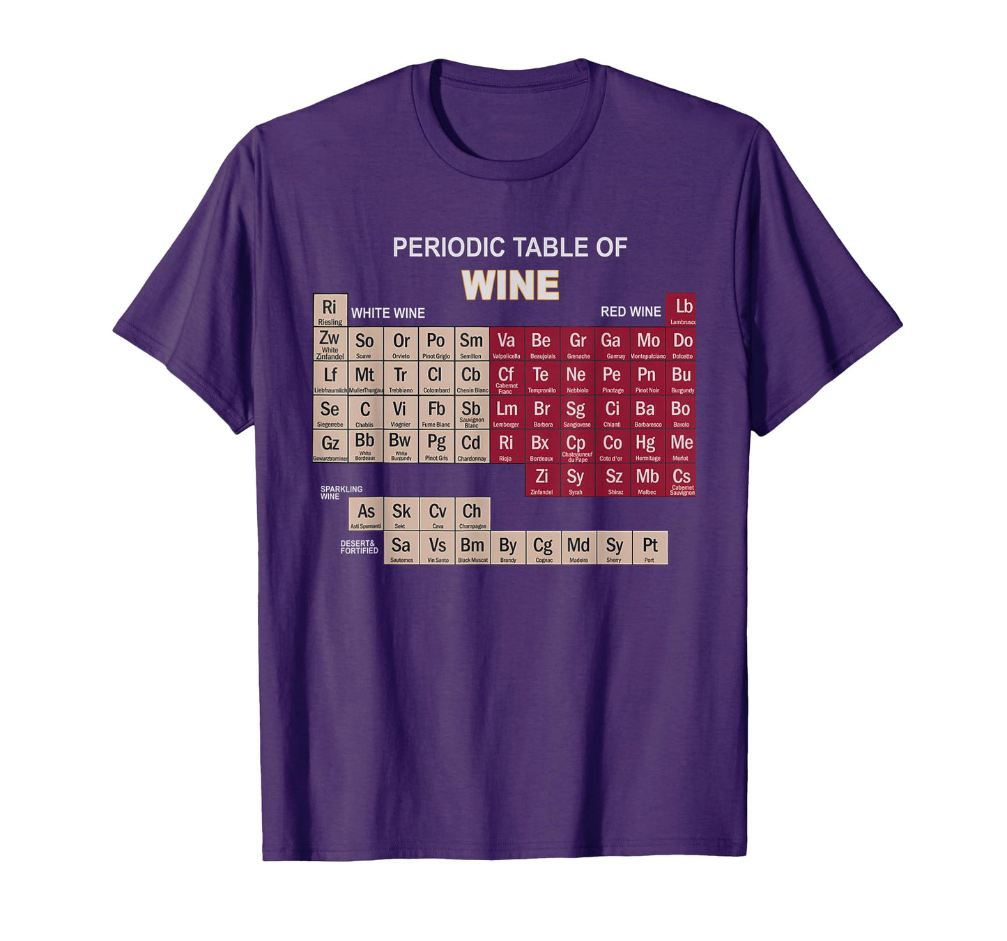 Funny Wine Shirts Periodic Table Of Elements Tee Gifts T-Shirt