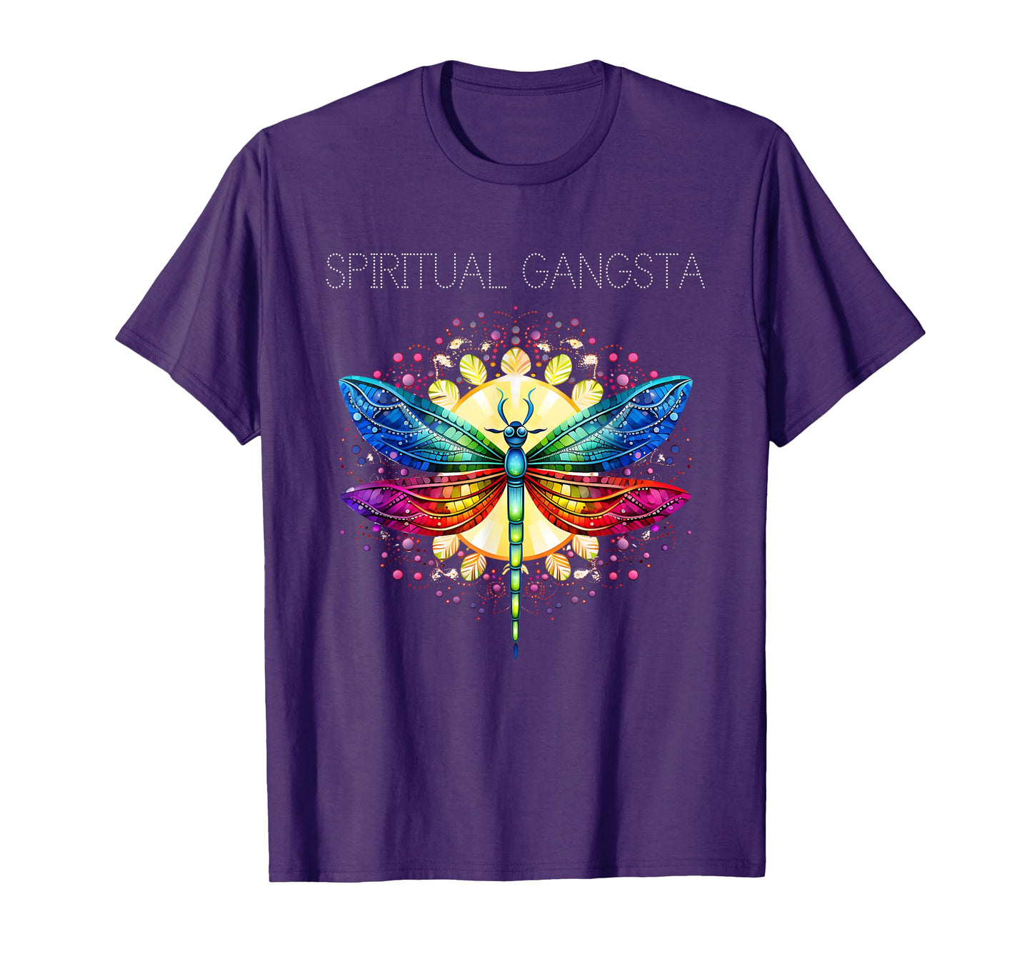 Spiritual Gangsta Dragonfly Yoga Meditation Mandala T-Shirt