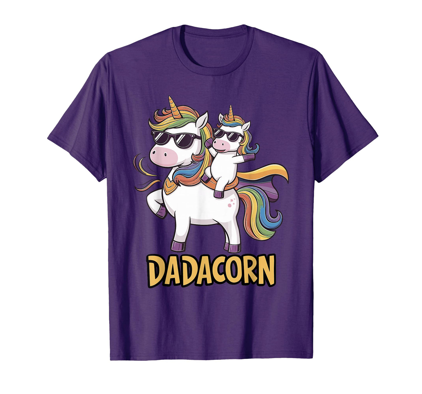 Dadacorn Unicorn Dad and Kid - Best Father's Day Funny T-Shirt