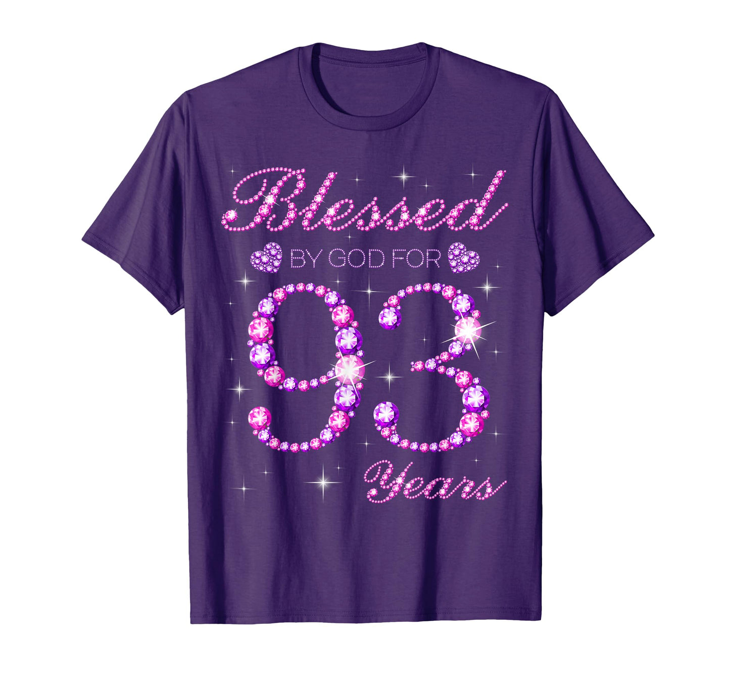 Blessed by God for 93 Years Old 93rd Birthday Party T-Shirt