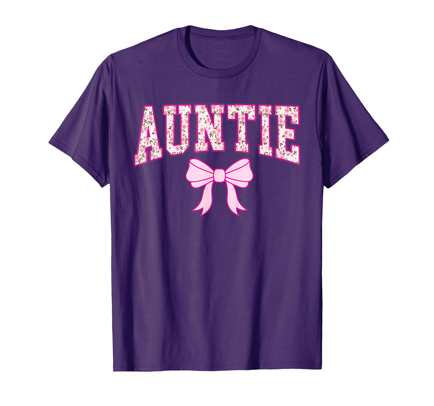 Auntie Coquette Bow Pink Aesthetic Mother's Day Aunt T-Shirt