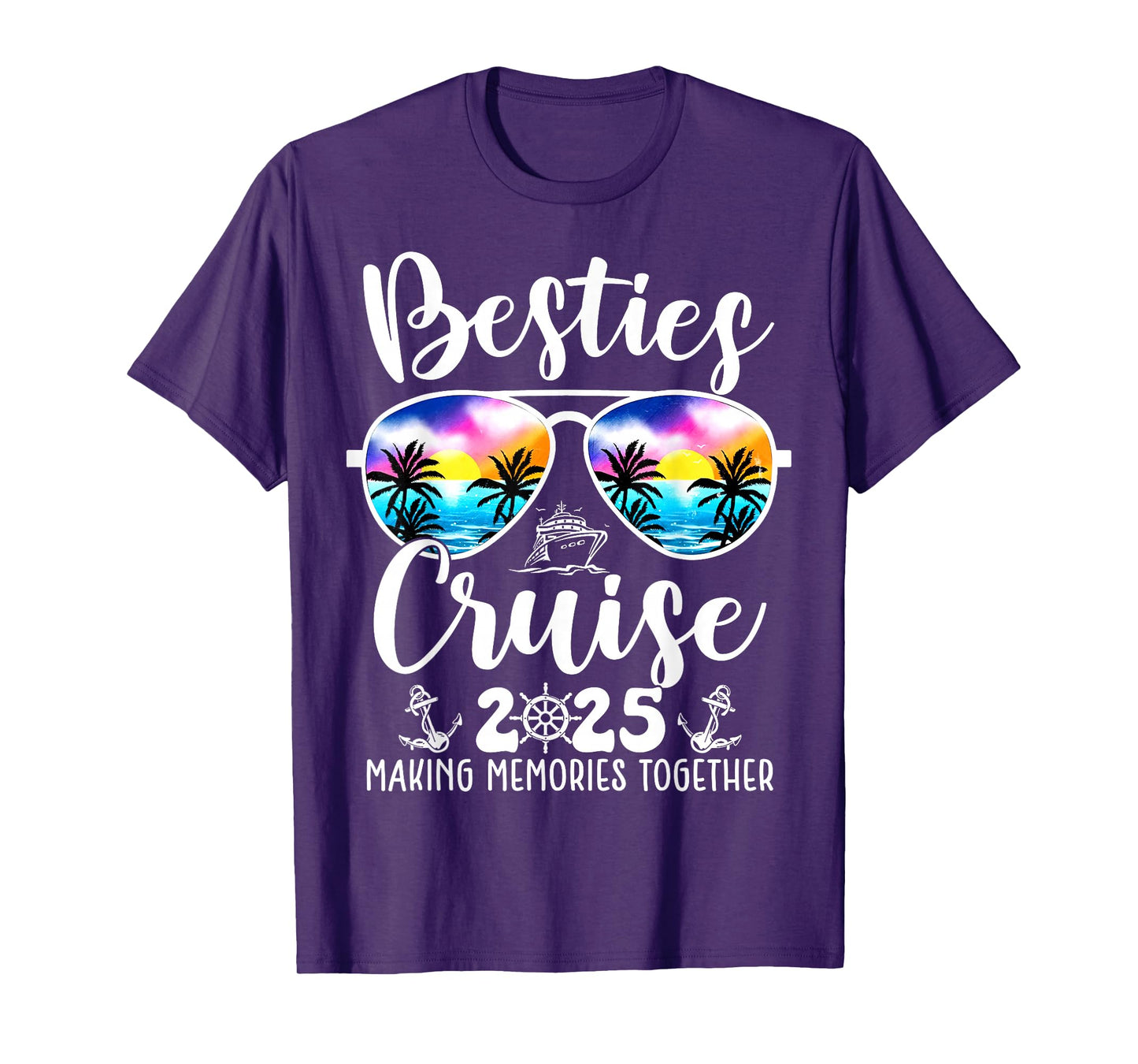 Besties Cruise 2025 Matching Friends Group Cruising Vacation T-Shirt
