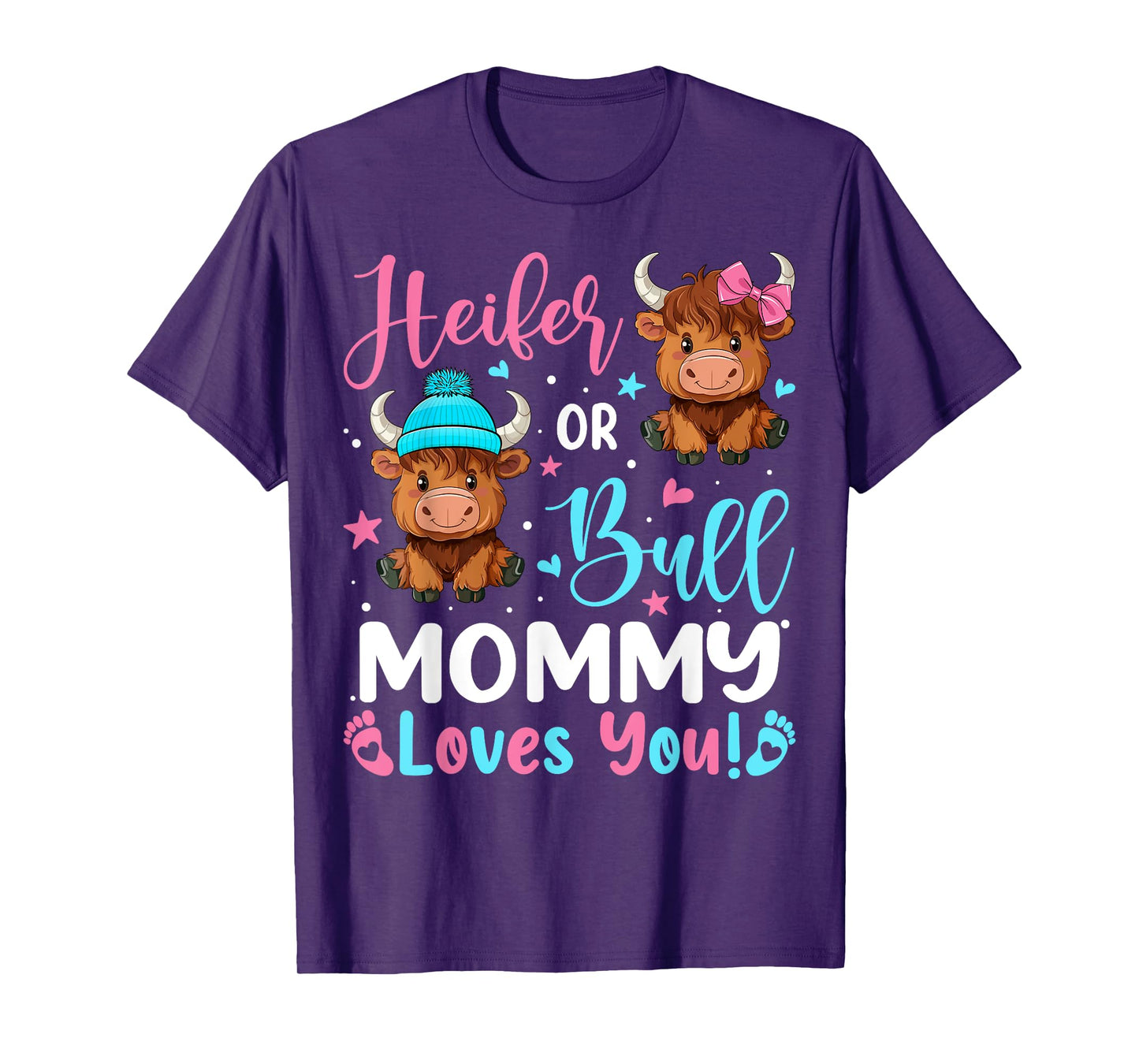 Bull or Heifer Mommy Loves You Highland Cow Lover T-Shirt