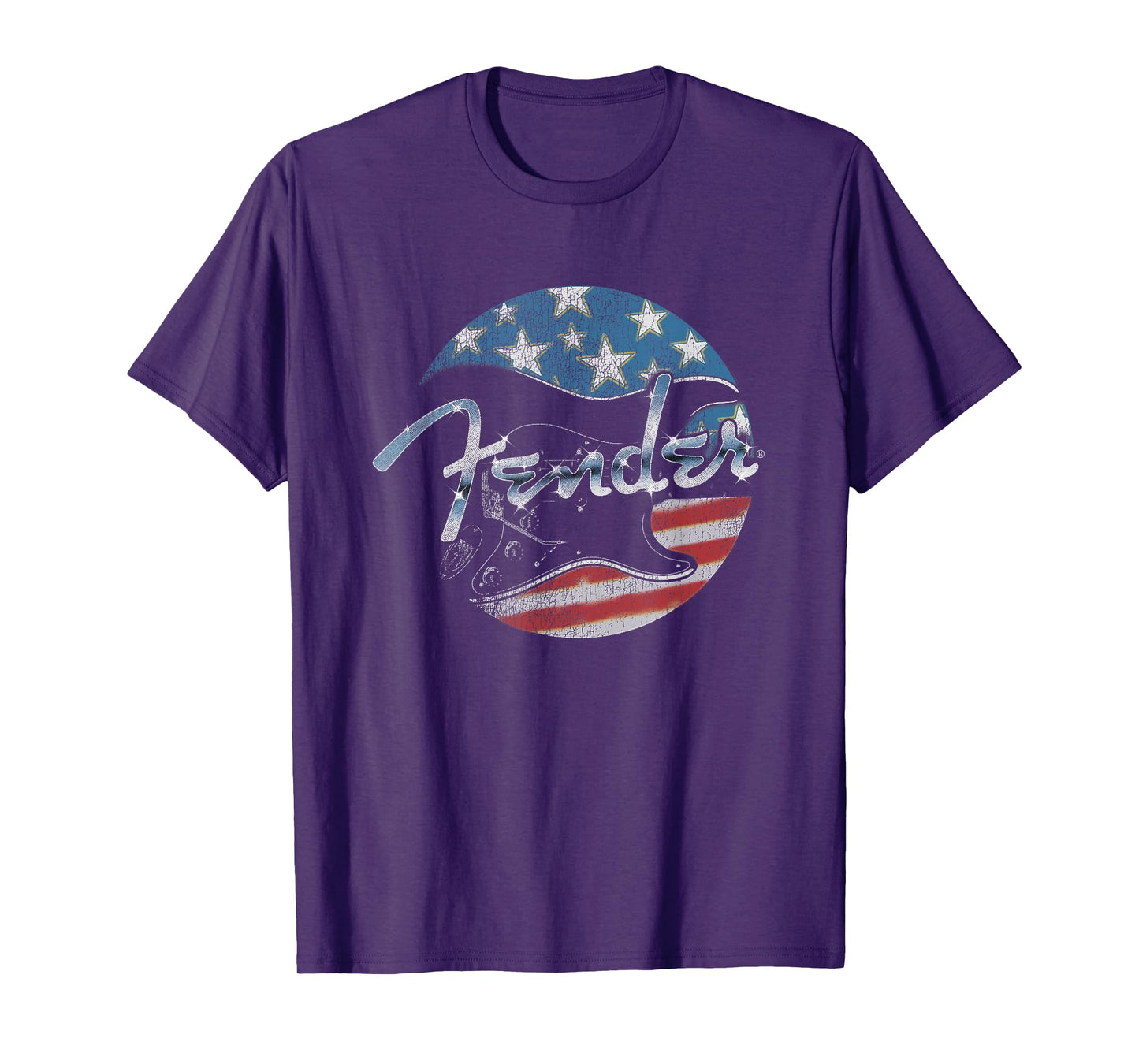 Fender 4th Of July Red White & Rock Vintage Badge T-Shirt