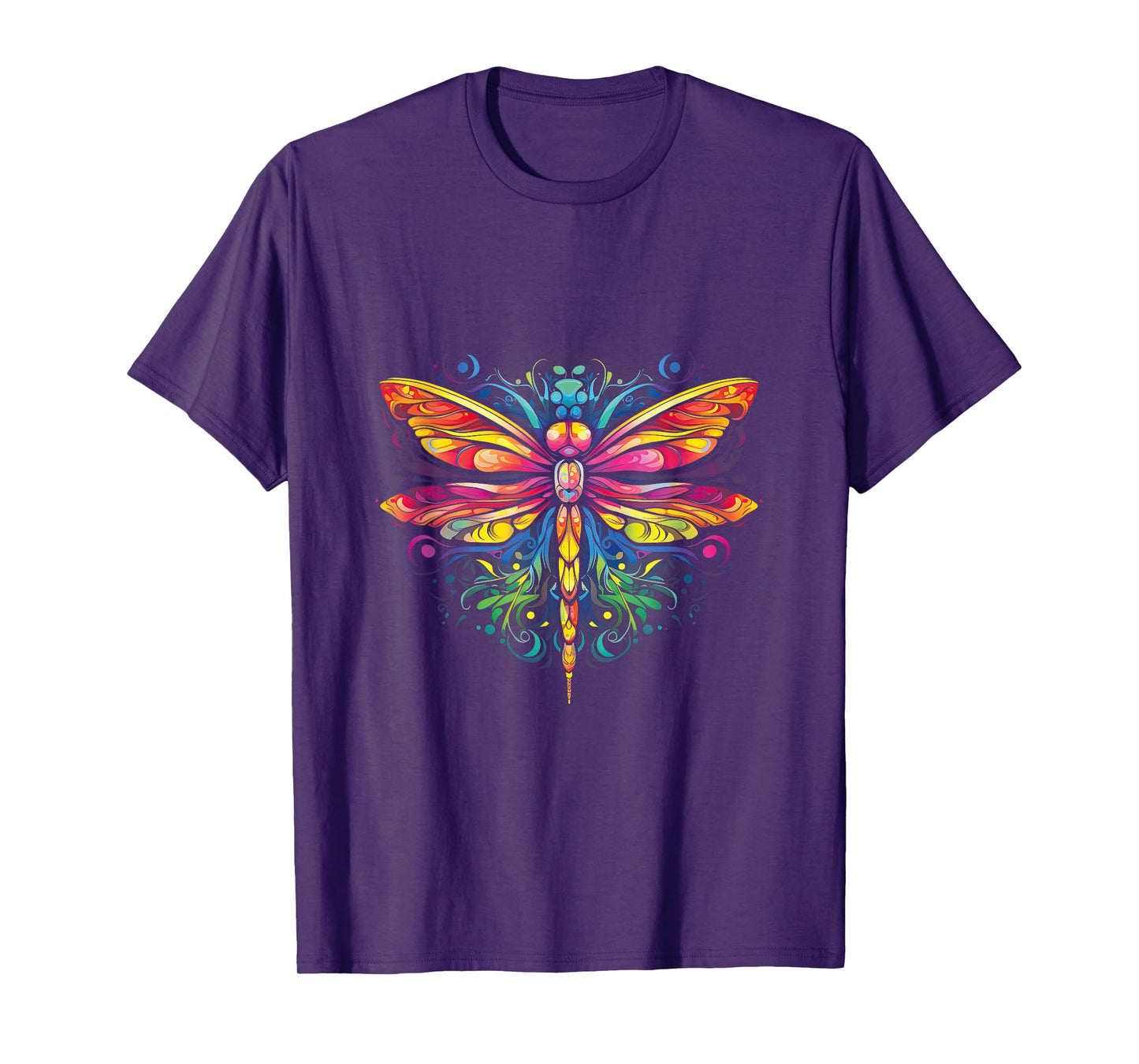 Dragonfly Colorful Dragonflies Hippie 70s Peace T-Shirt