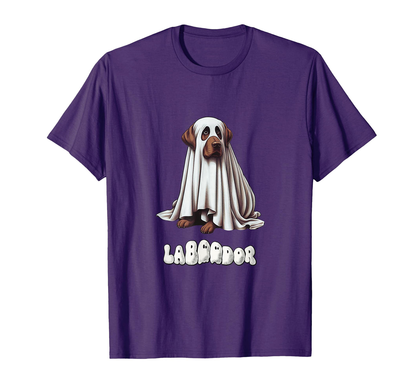 Chocolate Labrador Halloween Ghost, LaBOOdor, Brown Lab Mom T-Shirt