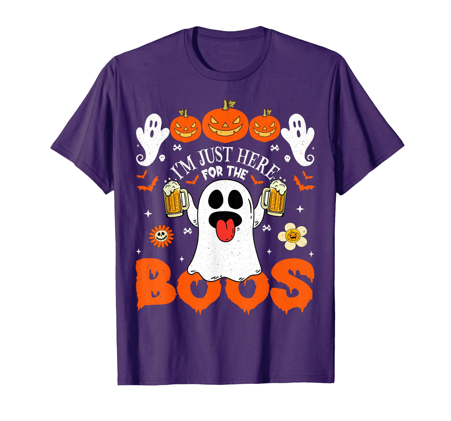Funny Halloween Ghost Costume I'm Just Here for The Boos T-Shirt