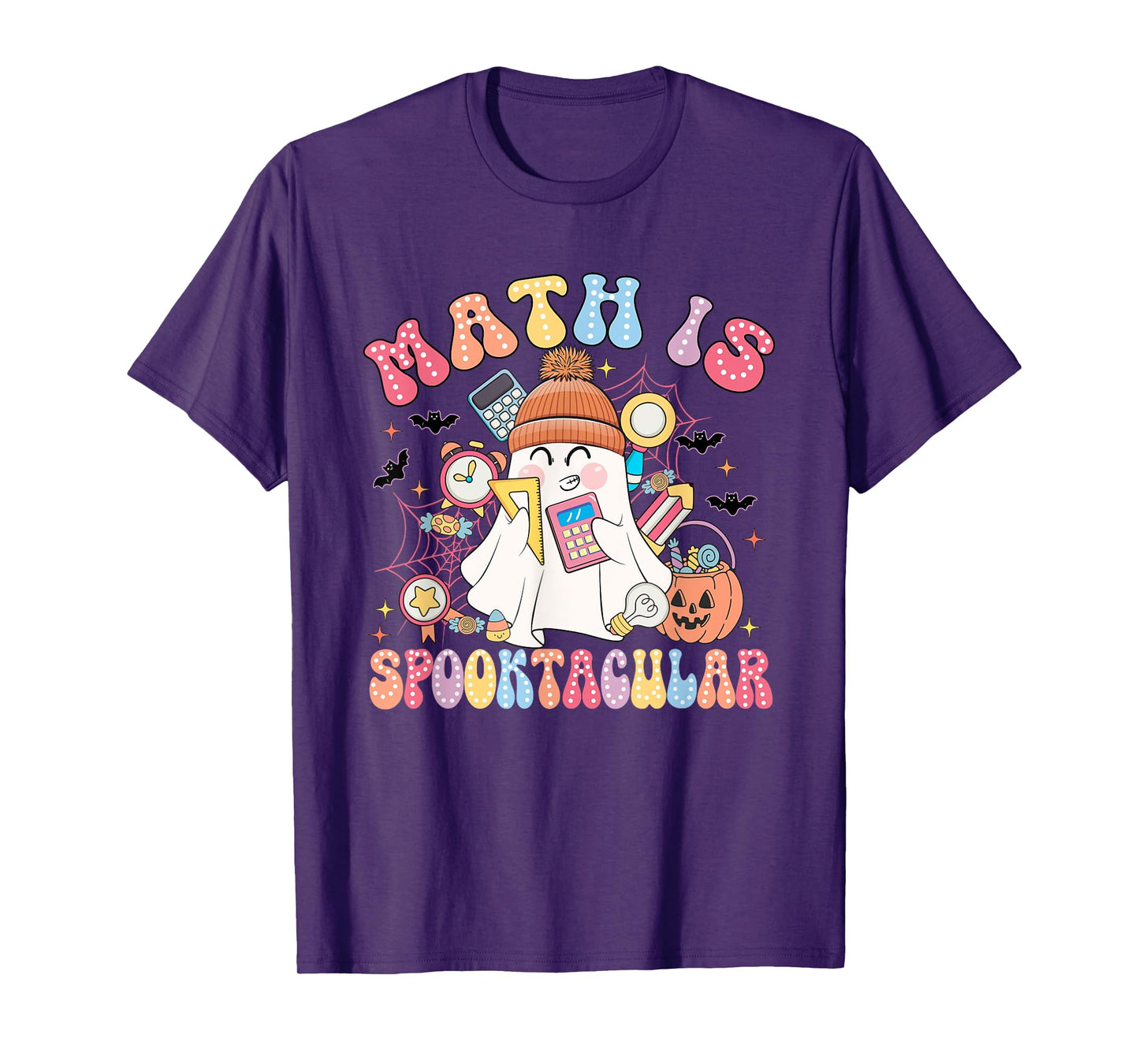 Math Is Spooktacular Math Teacher Spooky Halloween T-Shirt