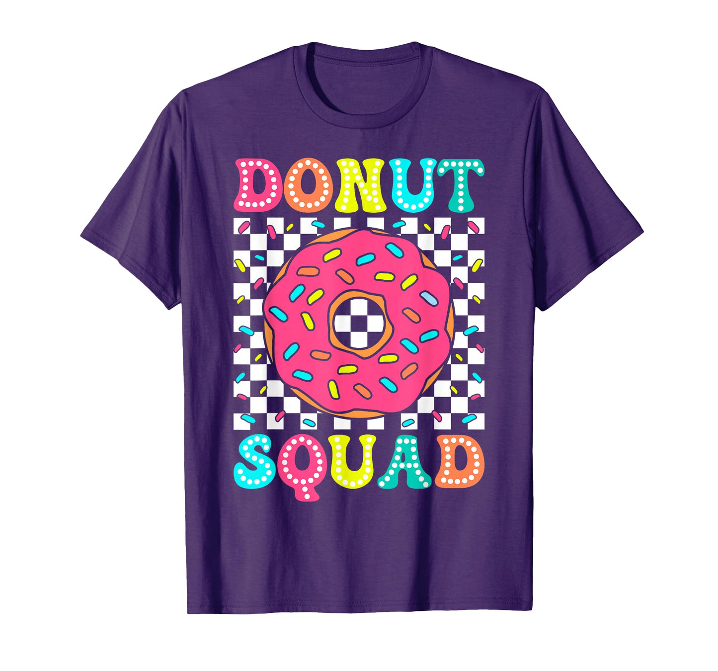 Donut Squad Groovy Donut Lover Birthday Party Girls T-Shirt