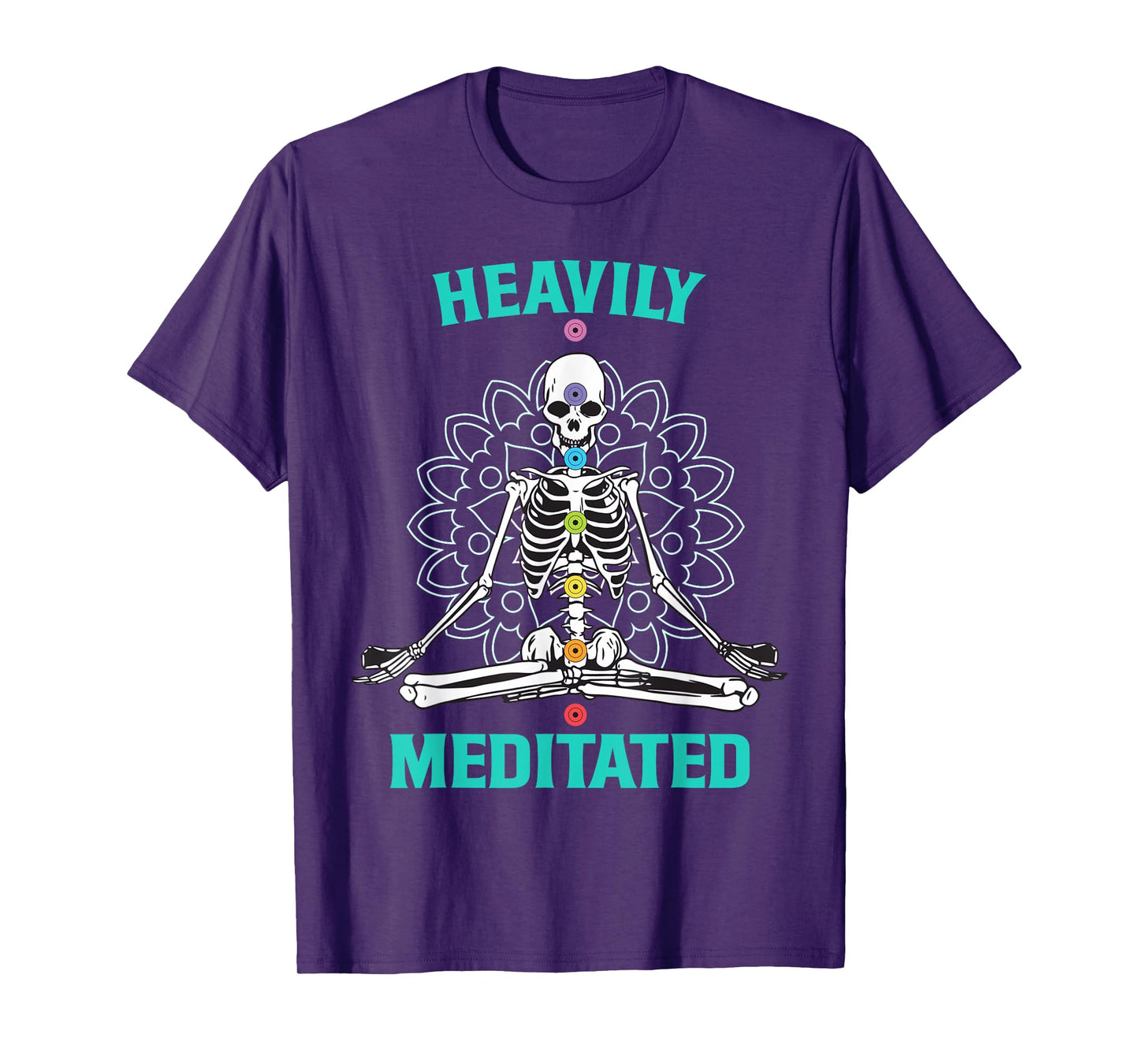 Heavily Meditated Skeleton Funny Yoga Meditation Pun T-Shirt