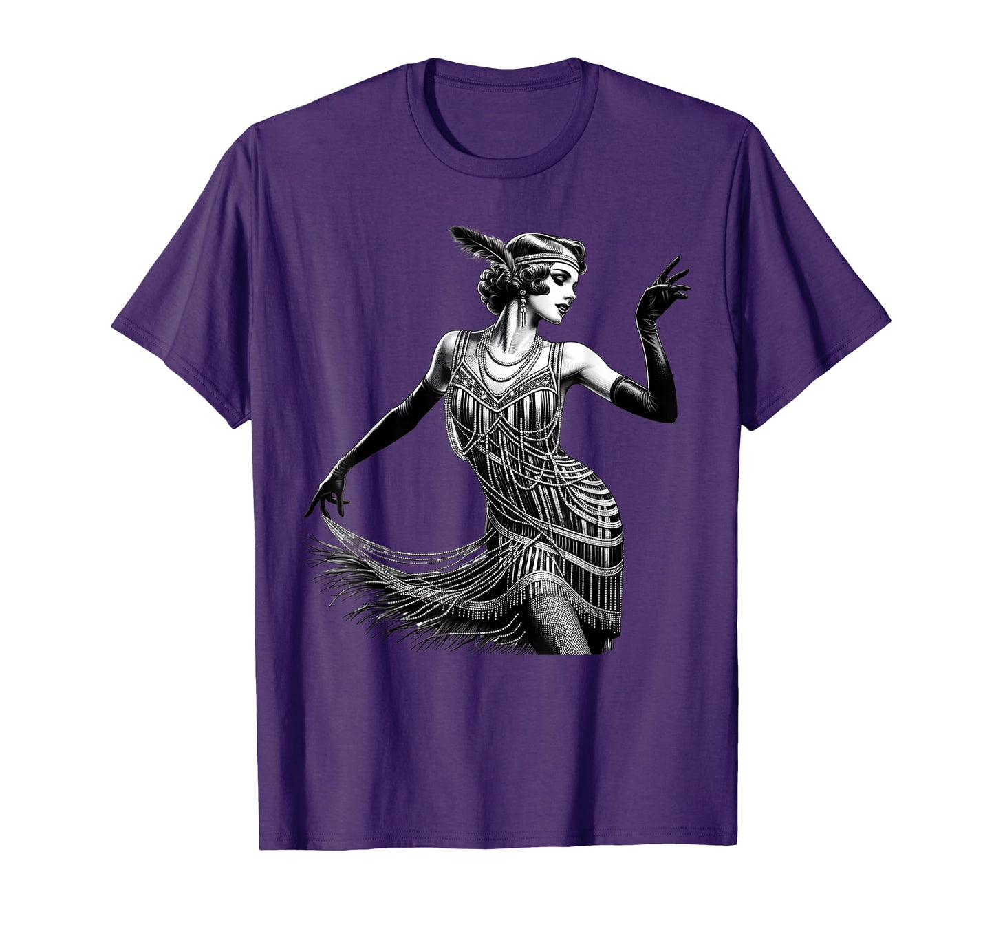 ROARING 1920's Great, Gatsby Glamorous Woman Flapper T-Shirt