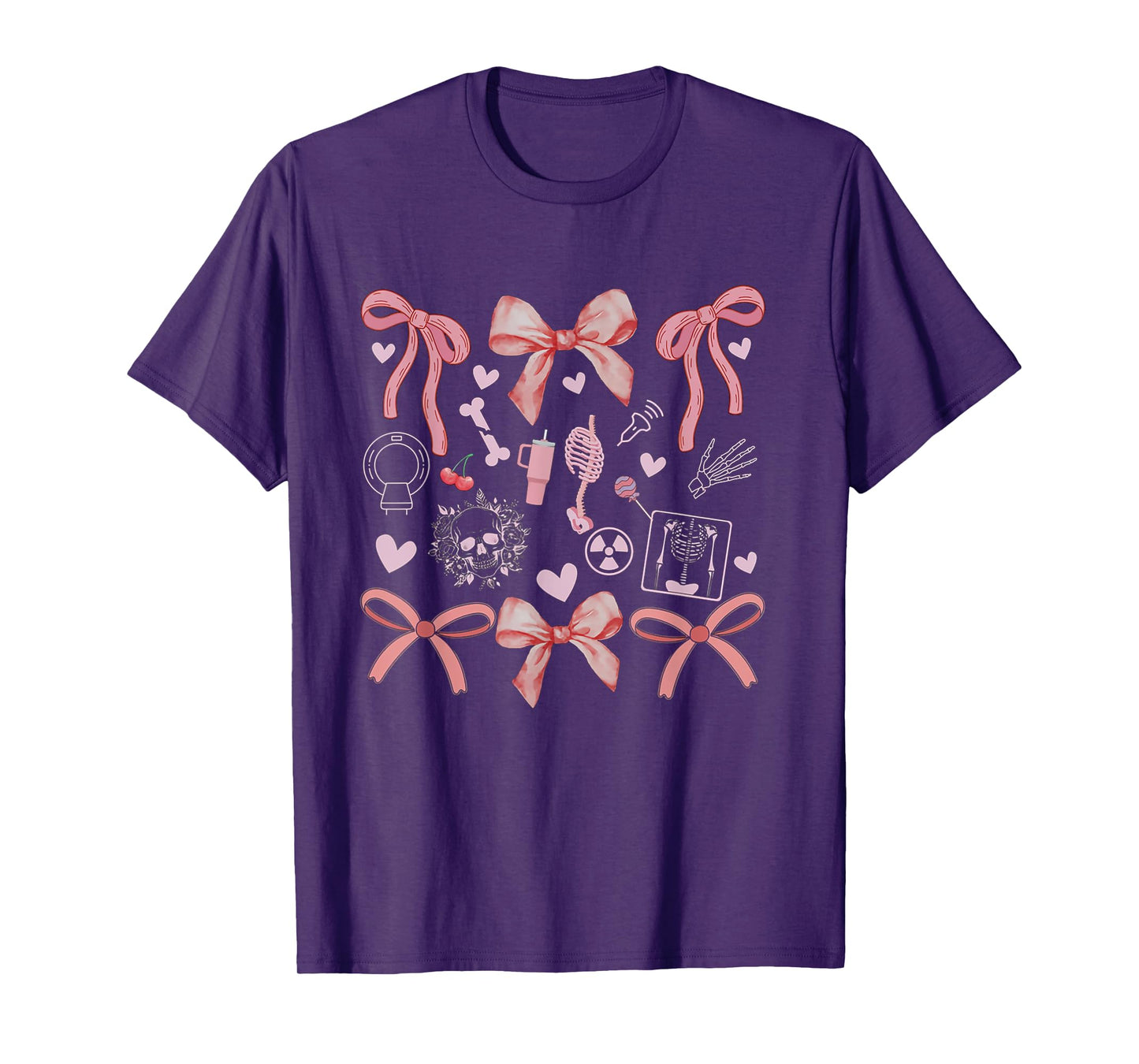 Women Radiology Coquette Bows XRay Tech Graduation MRI Tech T-Shirt