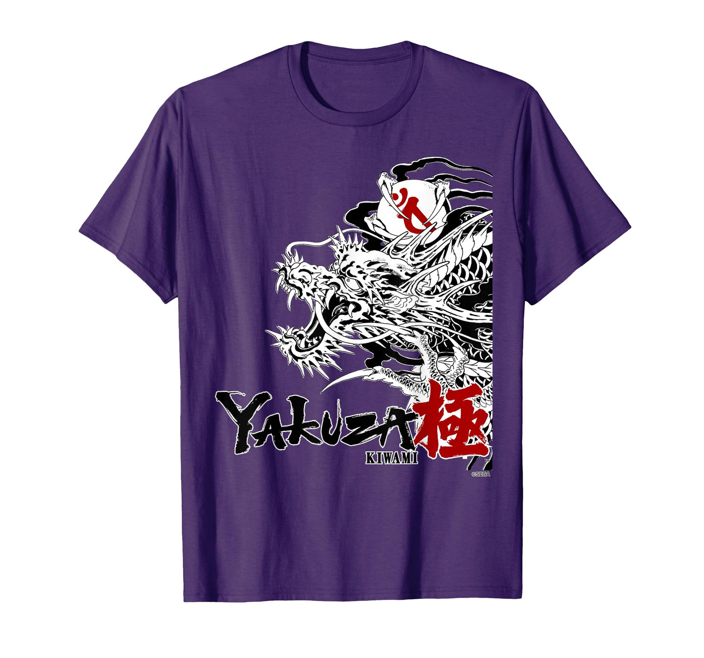 SEGA Like a Dragon & Yakuza Kiwami Unisex-Adults T-Shirt, Black, Small, Short Sleeve, Modern Classic Fit, Crew Neck, Cartoon Anime Theme