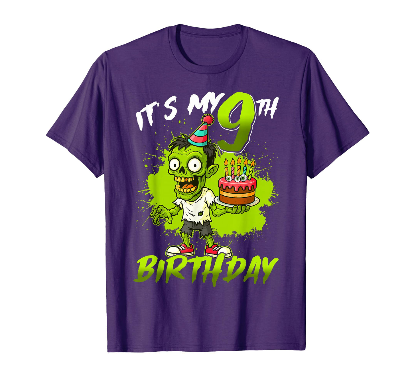 It's My 9th Birthday Zombie 9 Years Old Happy Halloween Kids T-Shirt