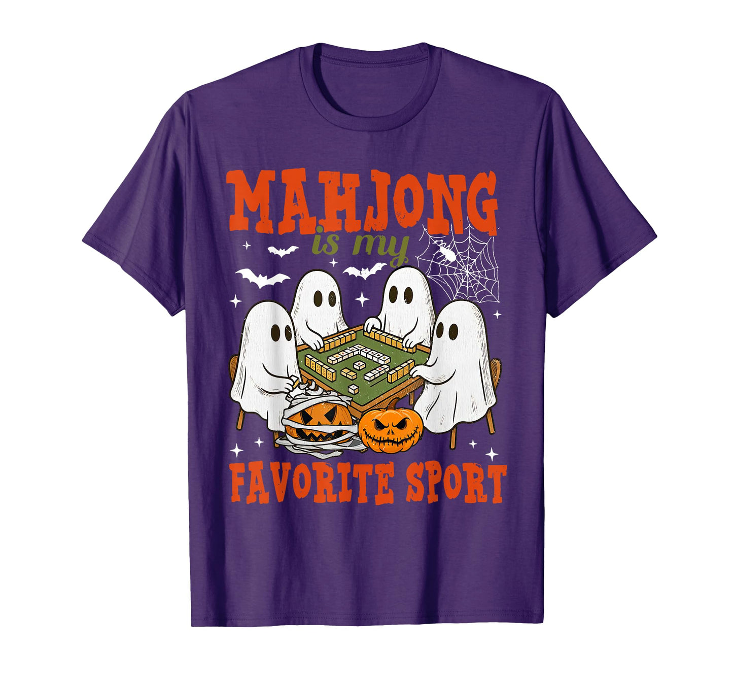 Mahjong is My Favorite Sport Ghost Playing Mahjong Halloween T-Shirt