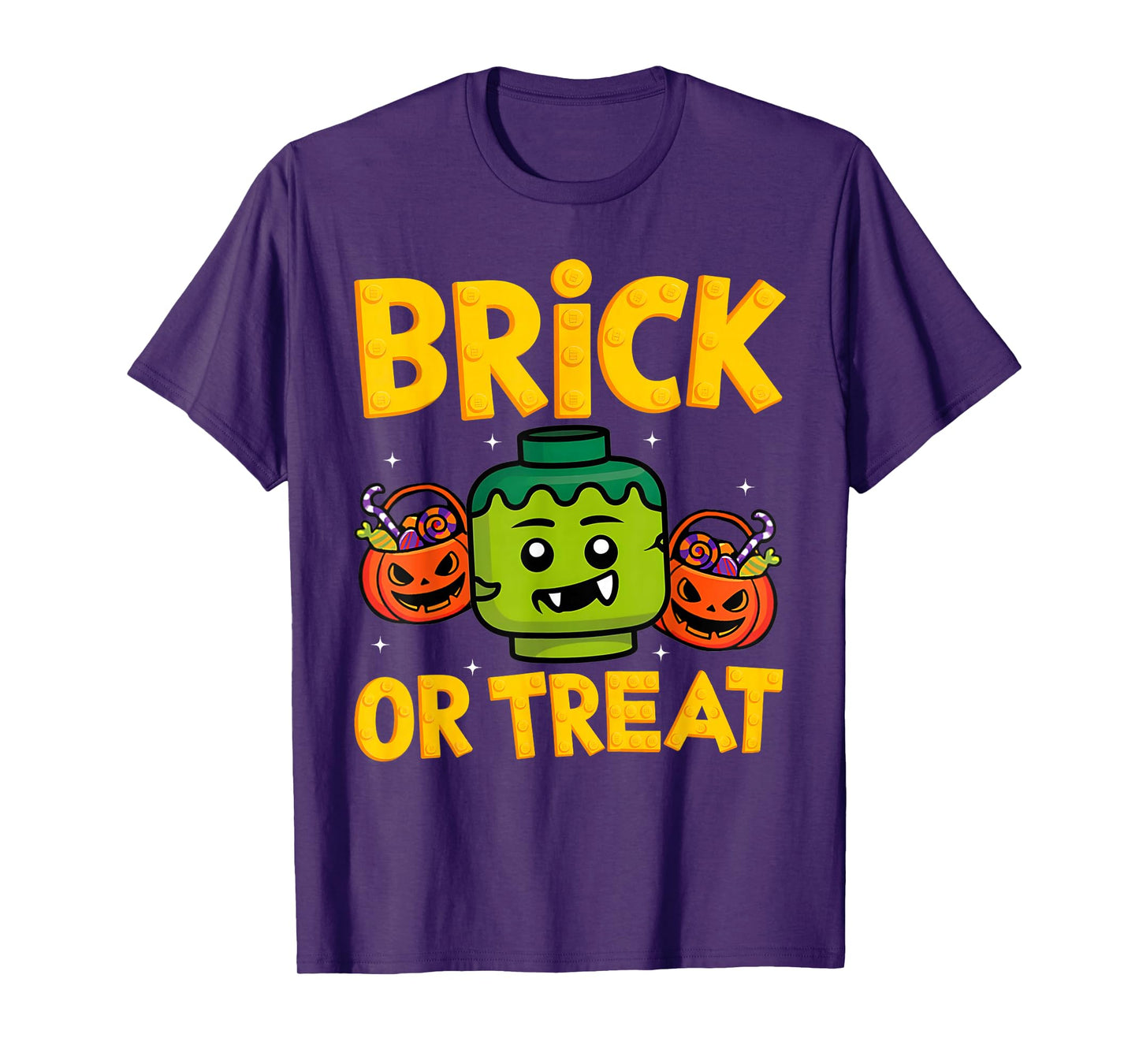 Brick or Treat Halloween Master Builder Blocks Building Kids T-Shirt