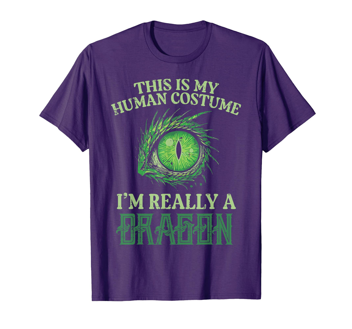 My Human Costume Im Really Dragon Halloween Men Women Kids T-Shirt