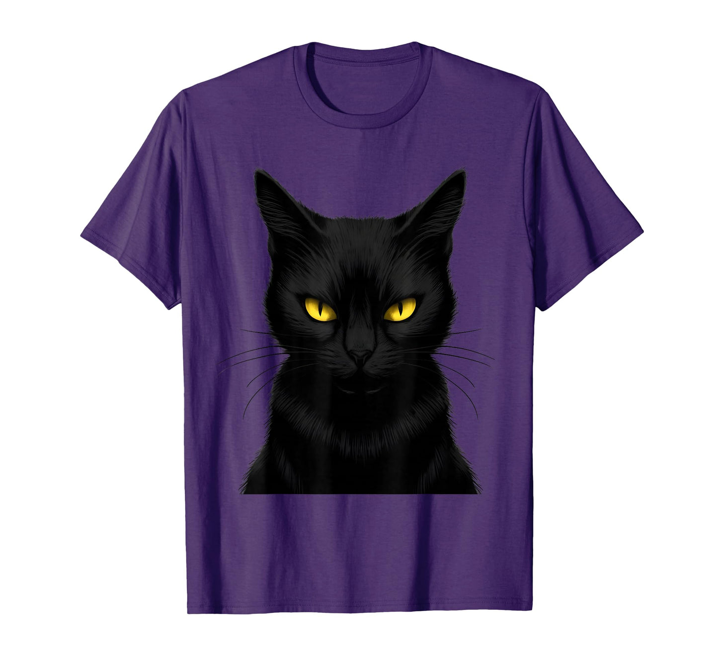 Black Cat Yellow Eyes Graphic Men Women Boys Girls T-Shirt