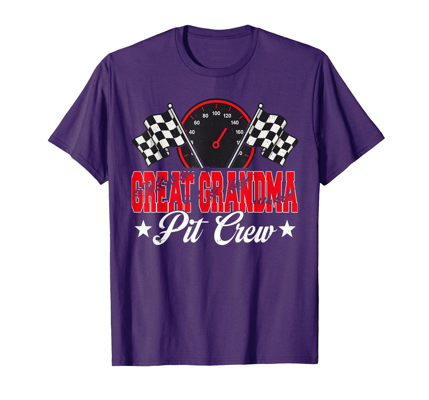 Race Car Birthday Party Racing Family Great Grandma Pit Crew T-Shirt