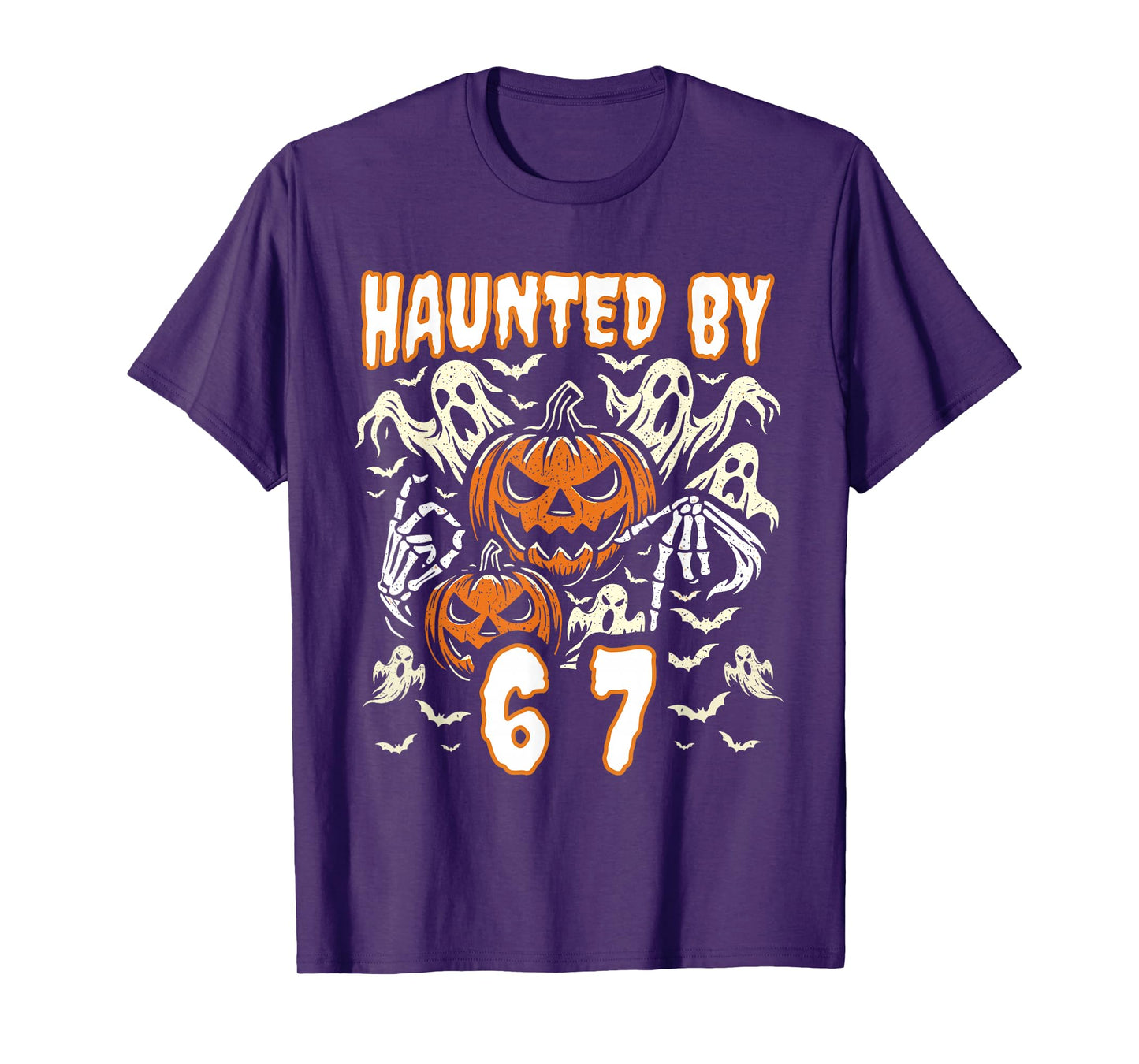 Funny Six Seven Meme Gen Alpha Haunted by 67 Halloween T-Shirt