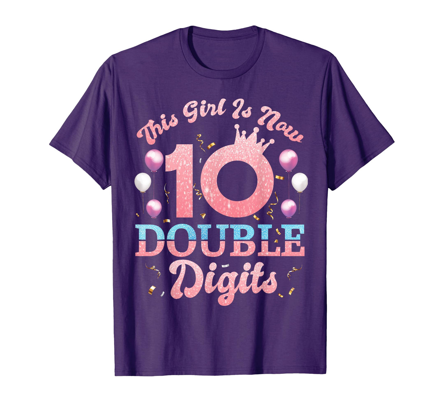 In My Double Digits Era Retro 10 Year Old 10th Birthday Girl T-Shirt