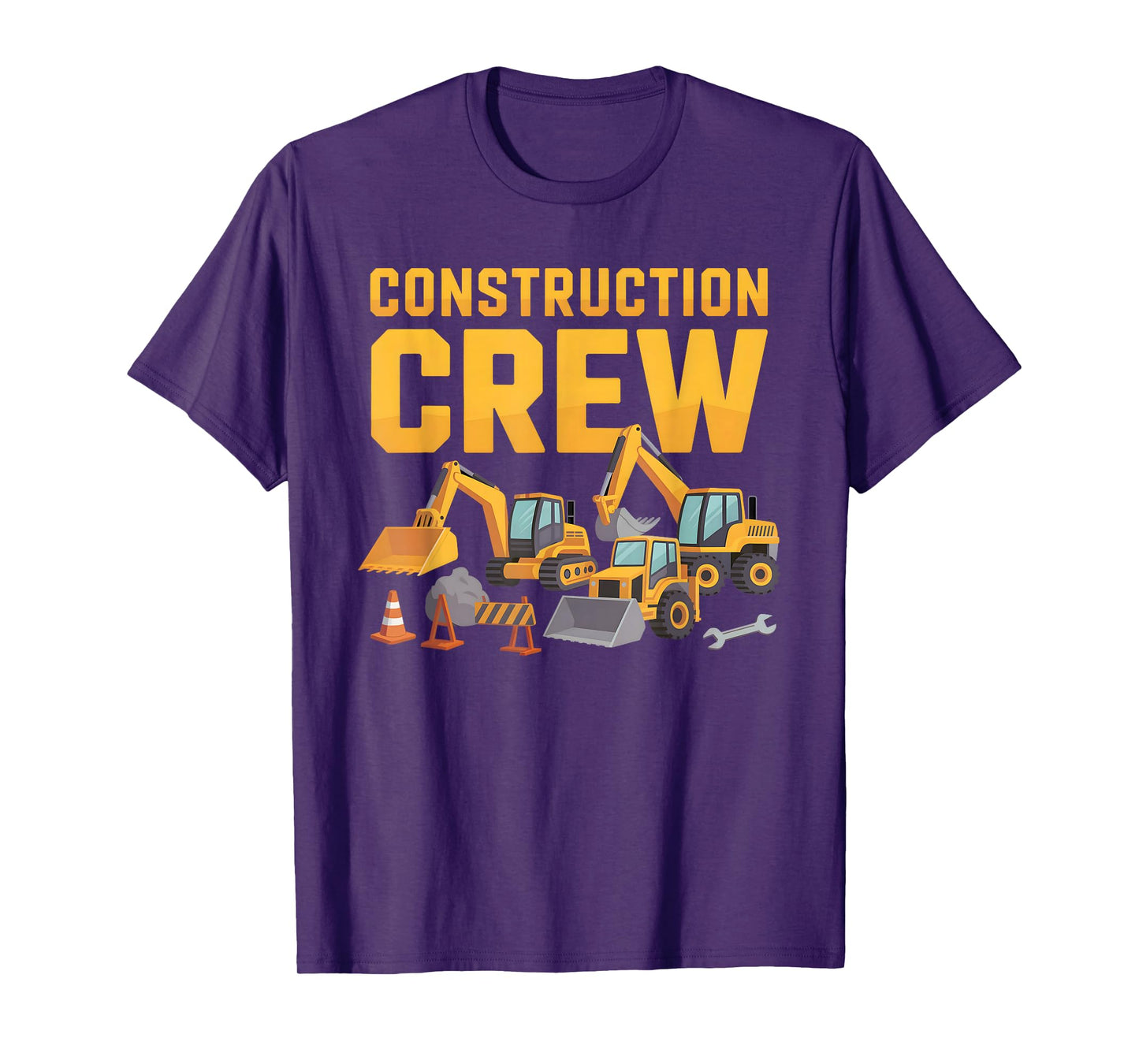 Boys Construction Crew Birthday Theme Digger Matching Outfit T-Shirt