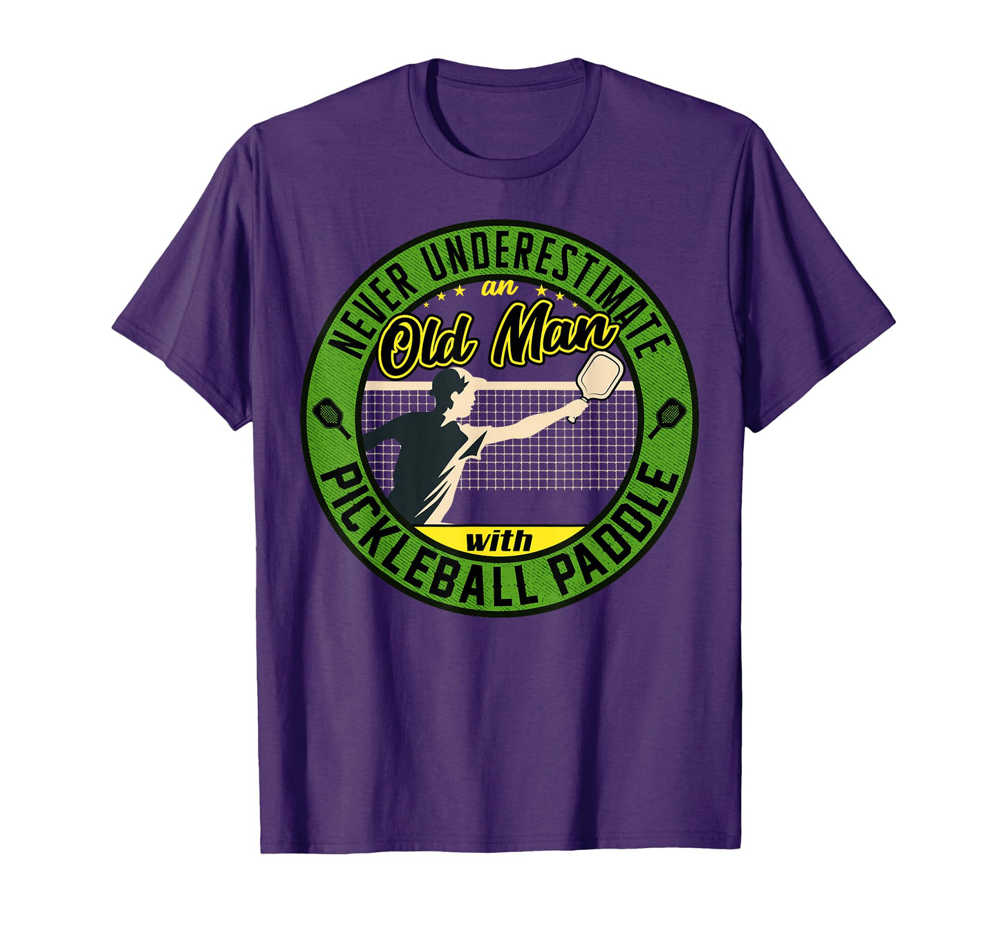 Funny pickleball sayings design Retro Paddle Court T-Shirt