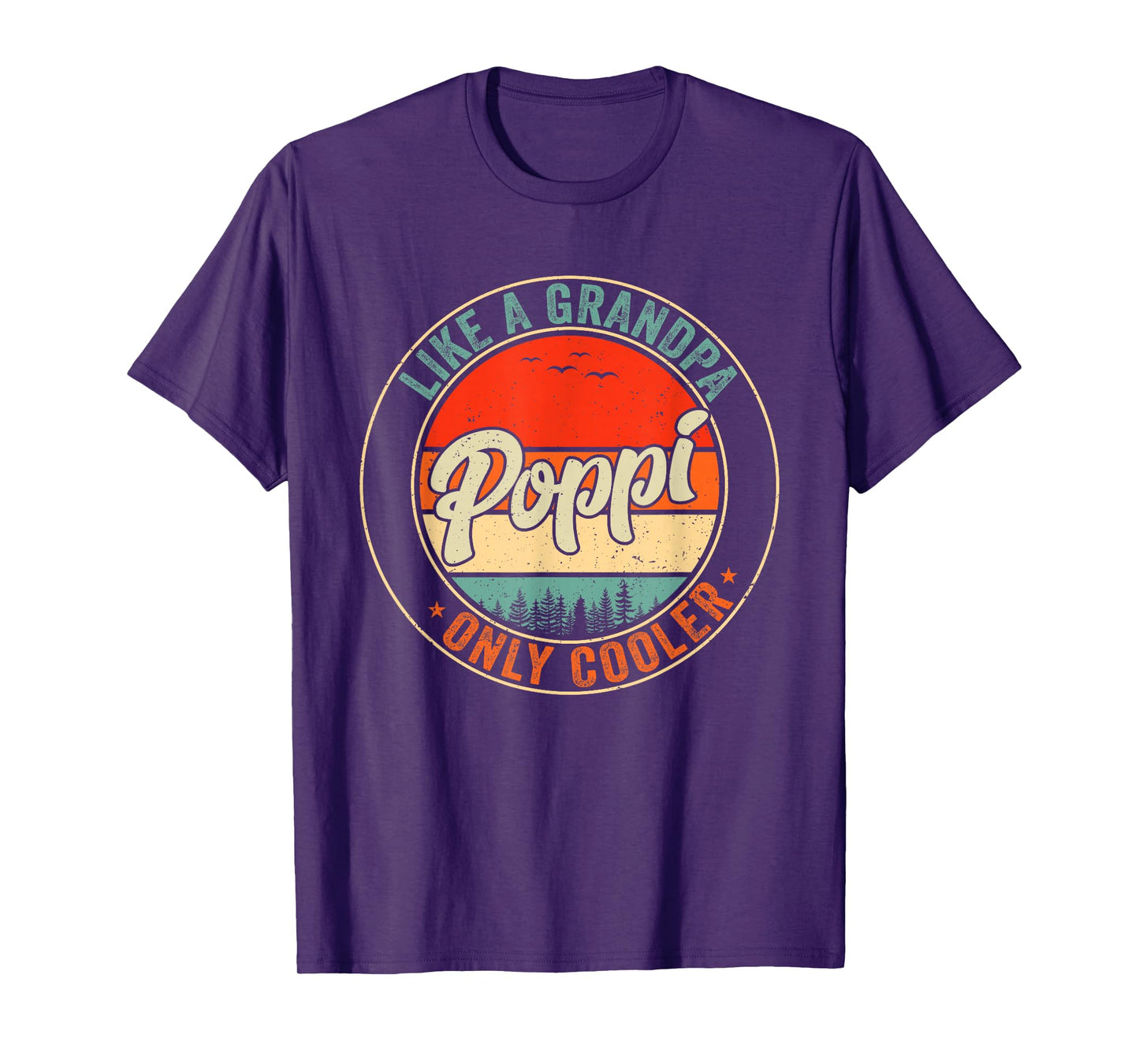Poppi Like A Grandpa Only Cooler Retro Father's Day Men T-Shirt