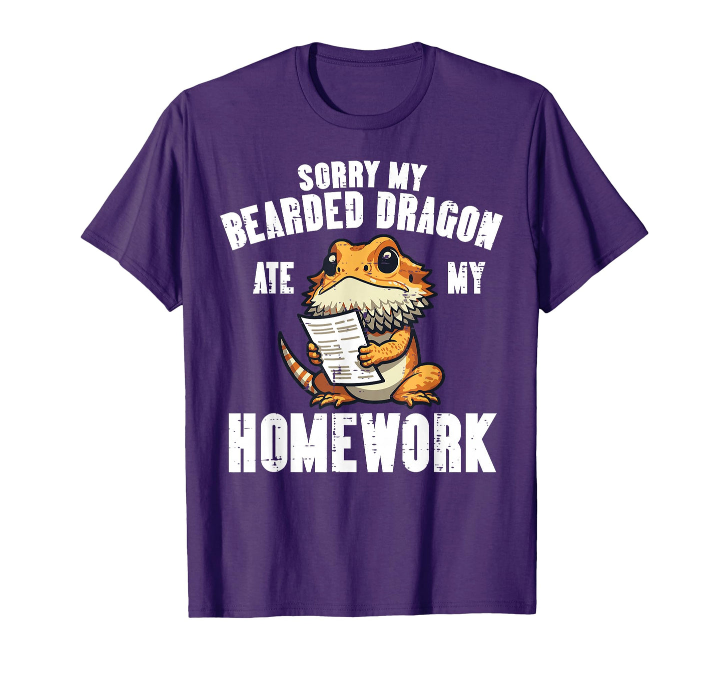 Bearded Dragon Ate Homework Funny Beardie Boys Girls Kids T-Shirt