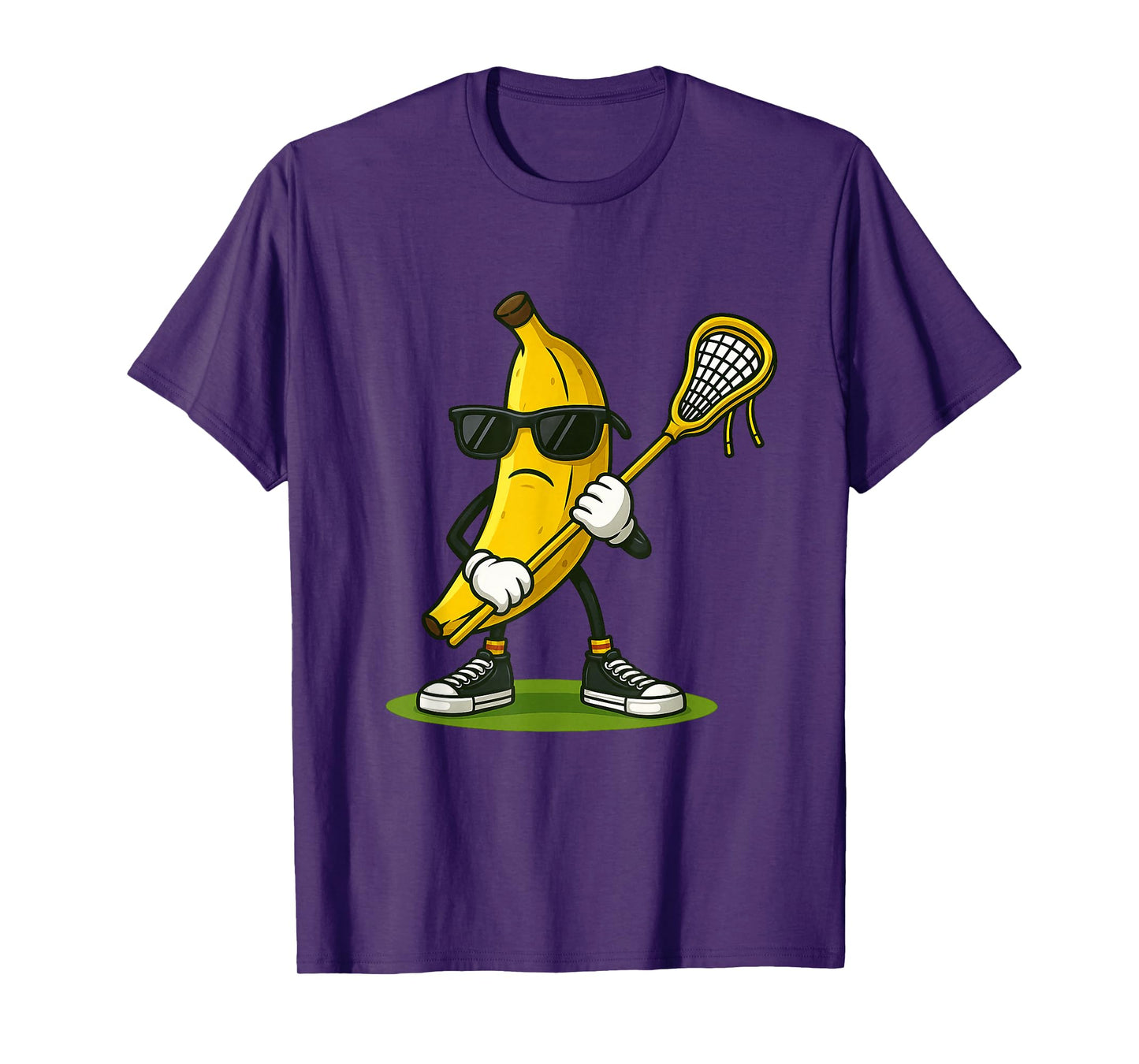 Funny Lacrosse LAX Banana Kids Men Women Lacrosse Player T-Shirt