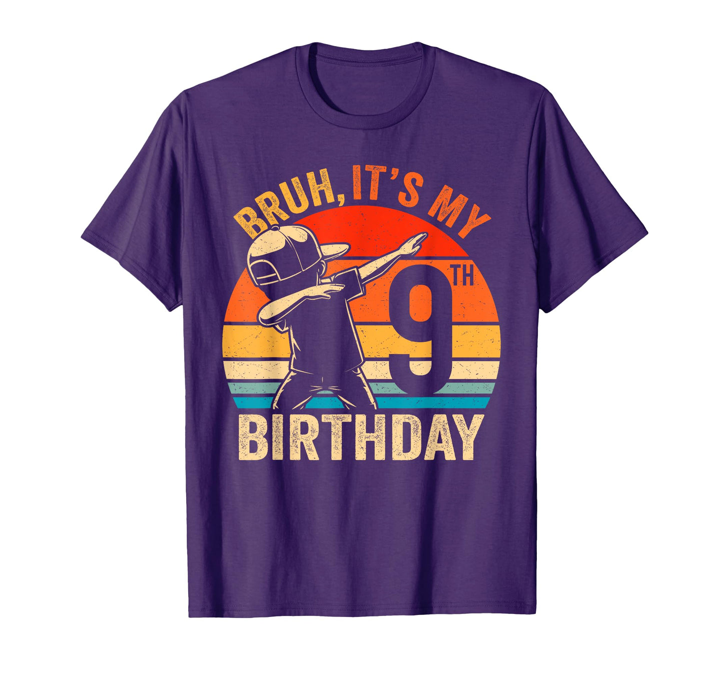 Bruh It's My 9th Birthday Dabbing I'm 9 Year Old Birthday T-Shirt