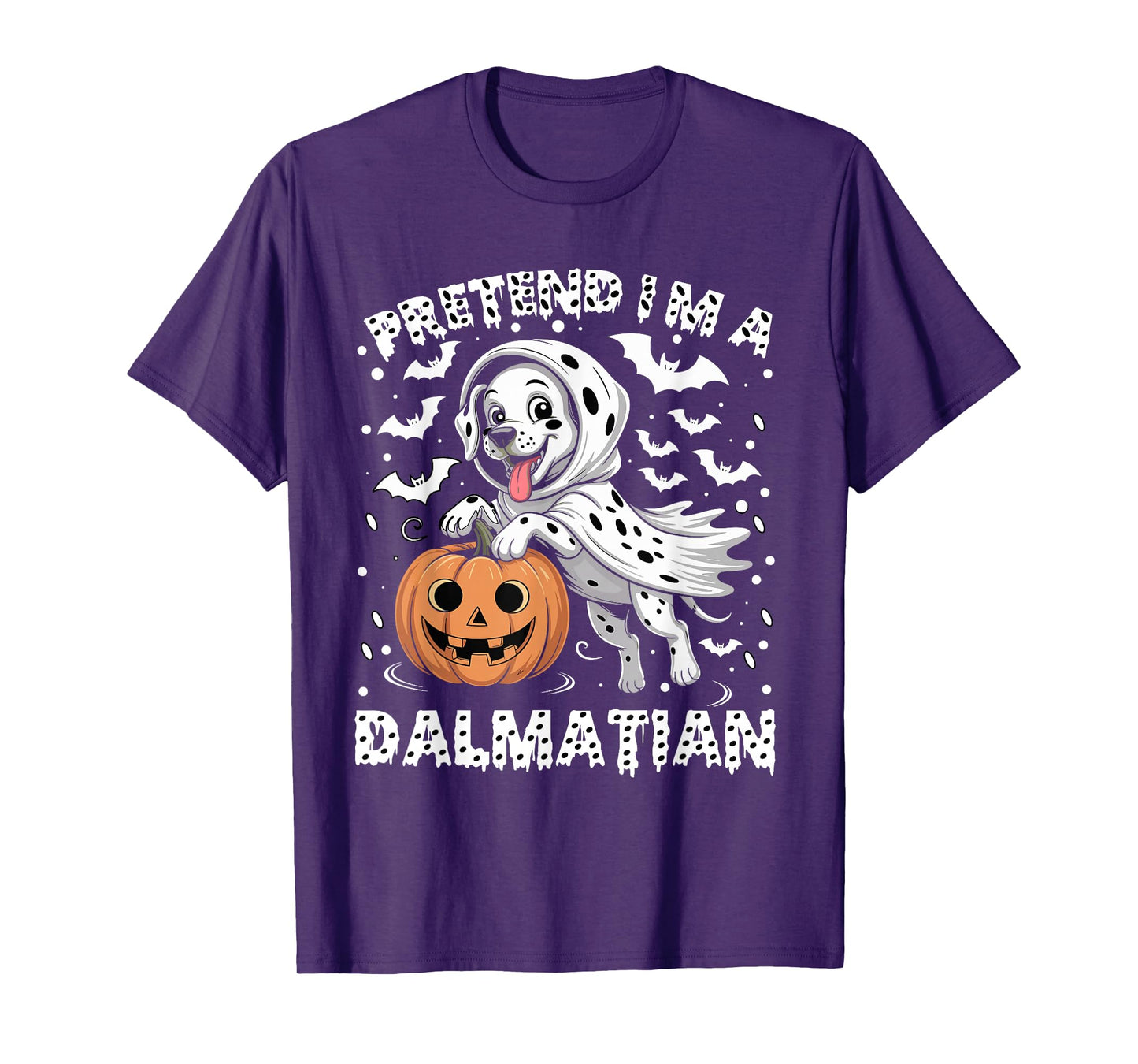 Pretend I'm a Dalmatian Funny Lazy Halloween Costume Dog T-Shirt