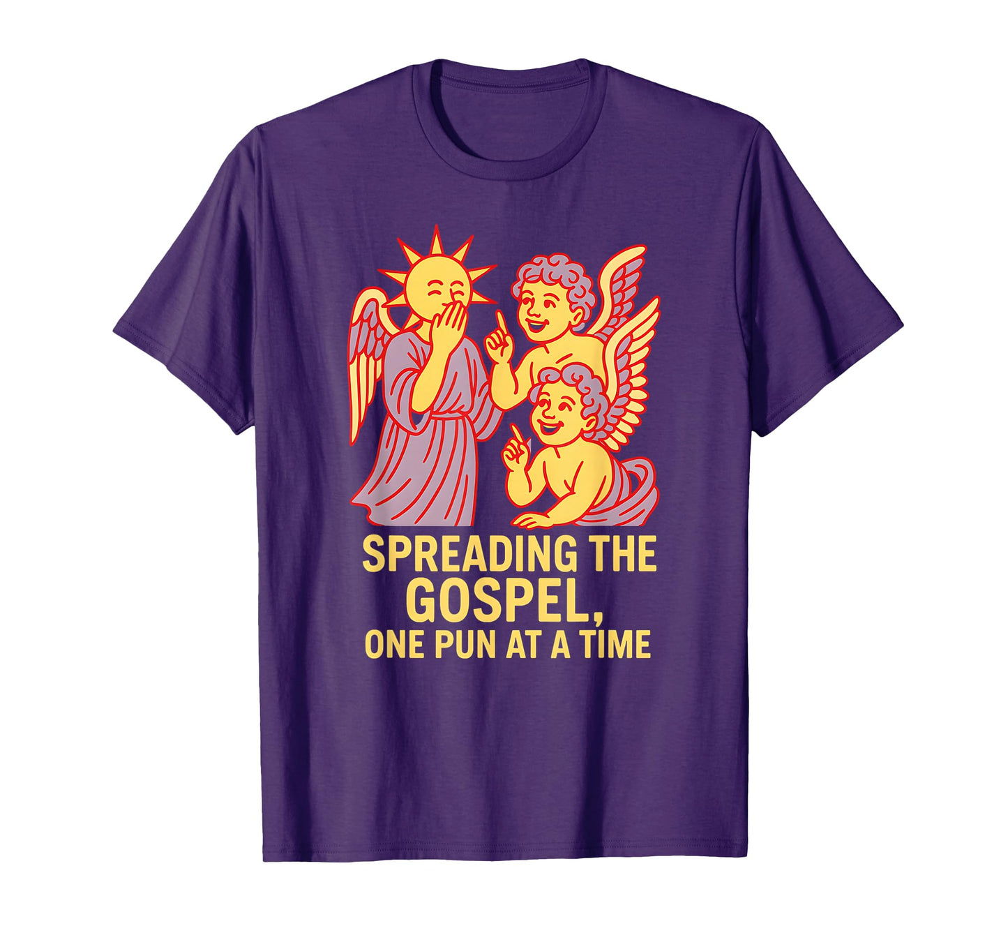 Holy Puns Spreading Gospel Fun Mens Christian Faith T-Shirt