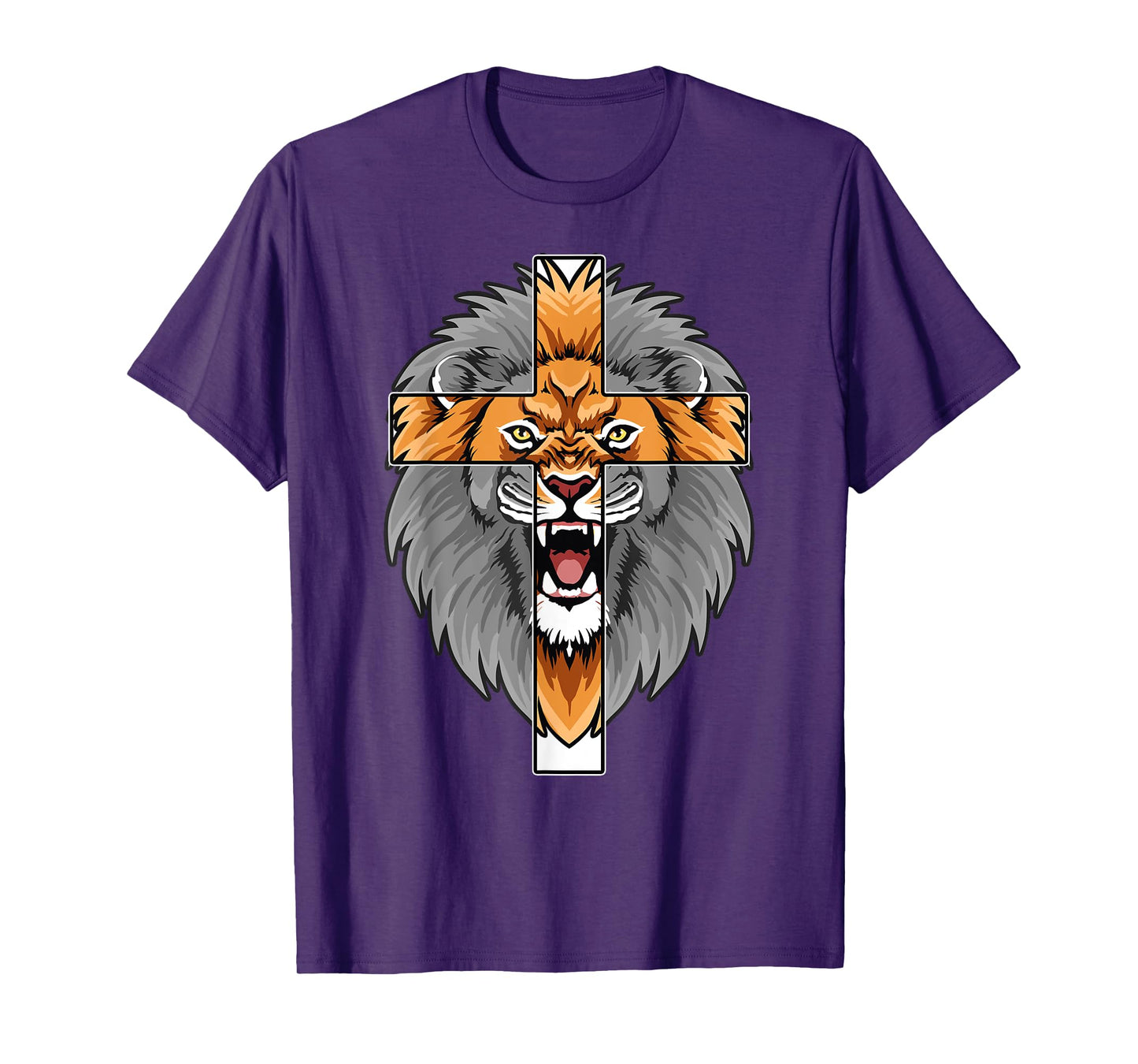 Lion Jesus Cross God Bless Bible The Way The Truth The Life T-Shirt