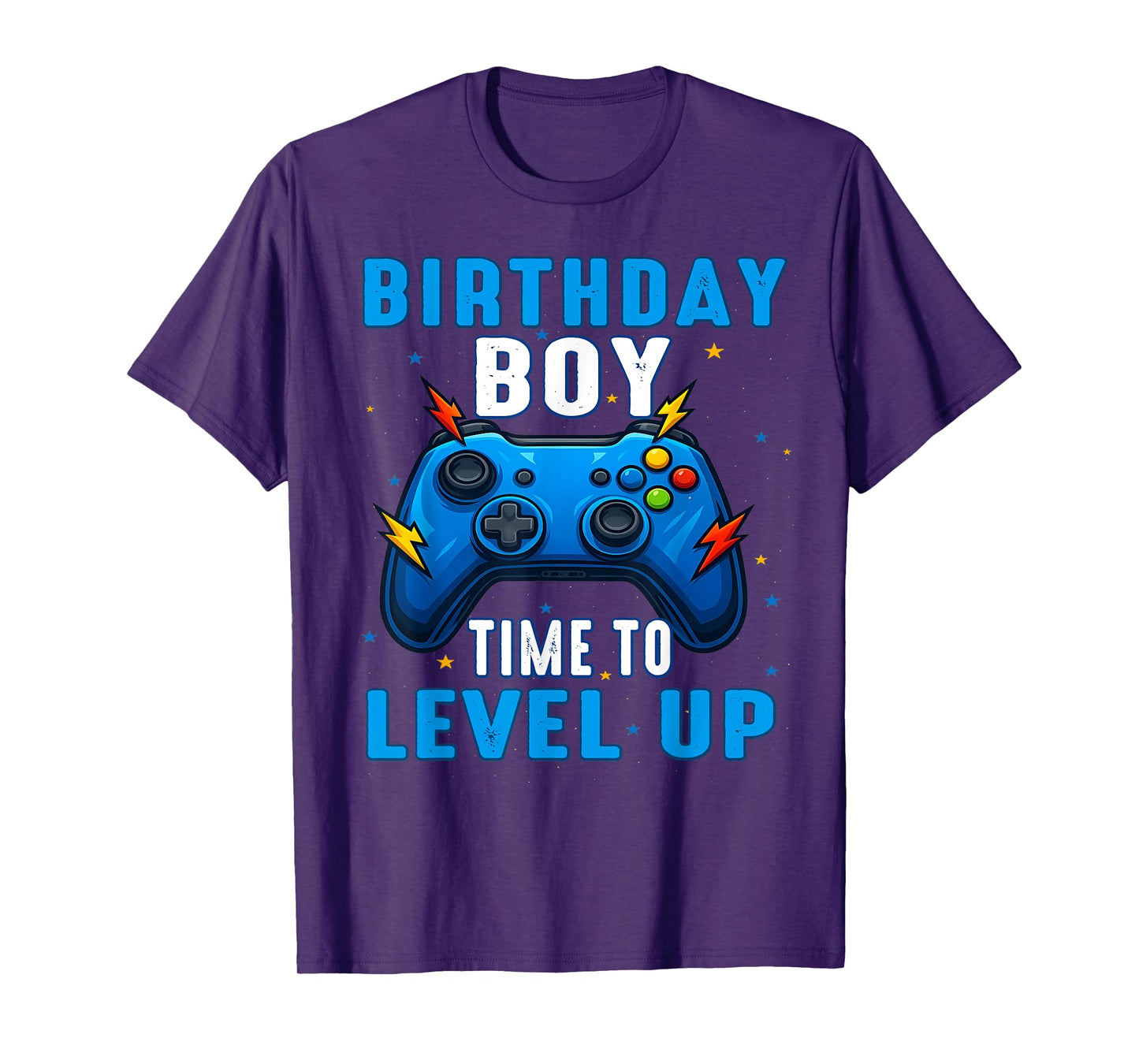 Birthday Boy Time To Level Up Gamer Video Game 7 Years Old T-Shirt