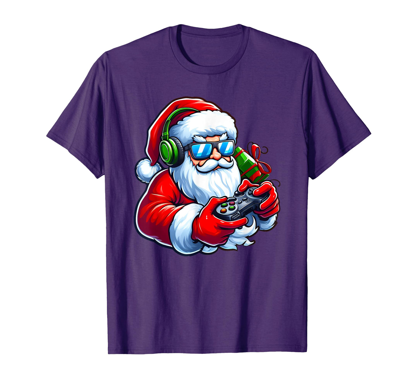 Cool Santa Gamer Controller Gaming Video Game Christmas T-Shirt