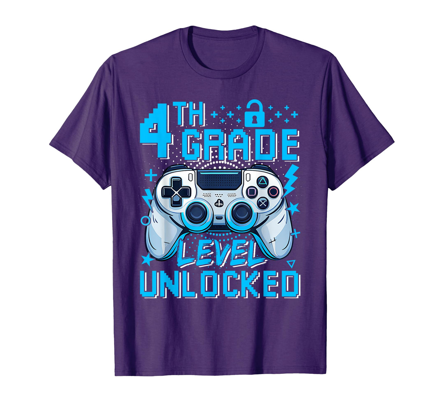 4th Grade Level Unlocked Video Game First Day Boy Kid T-Shirt