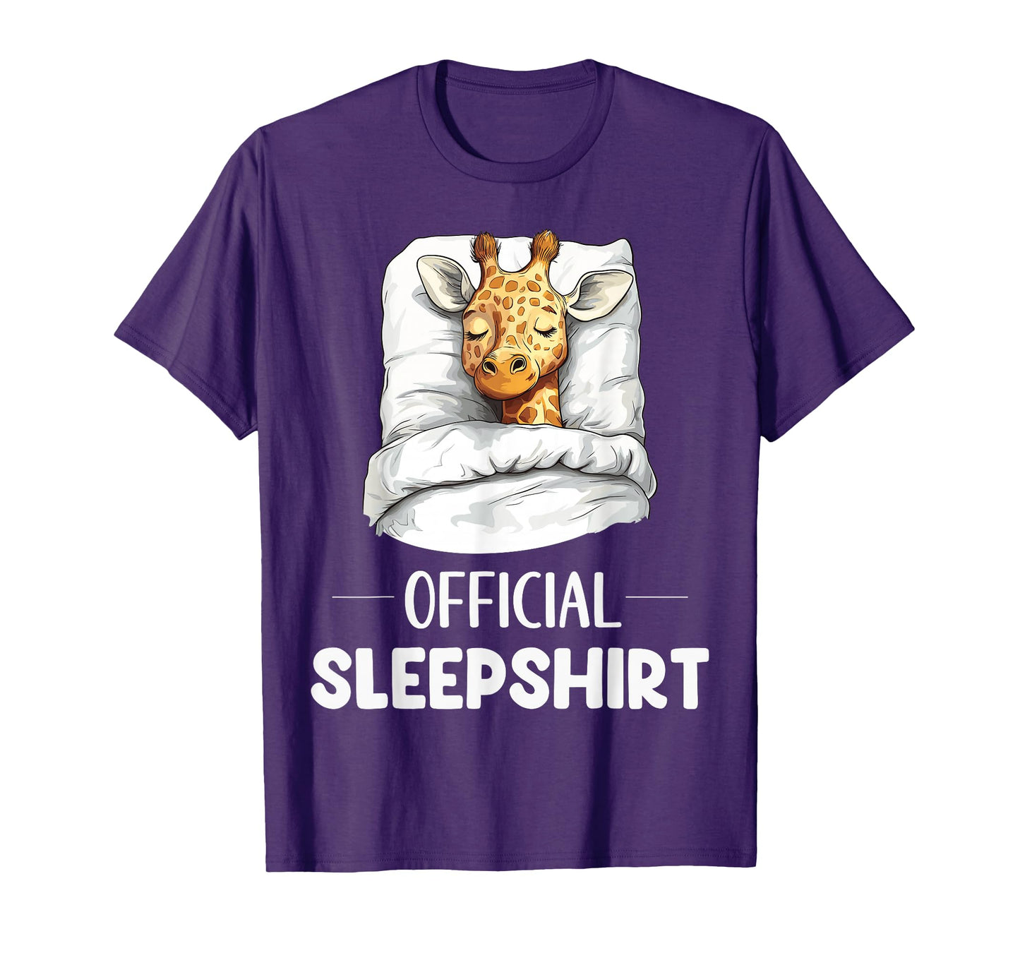 Official Sleepshirt Sleeping Giraffe Animal Lovers Pajama T-Shirt